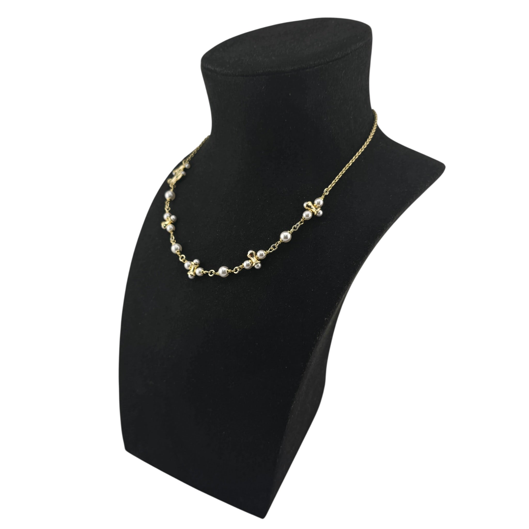 Chanel CC Faux Pearl Gold Pendant Necklace 2026 CHANEL