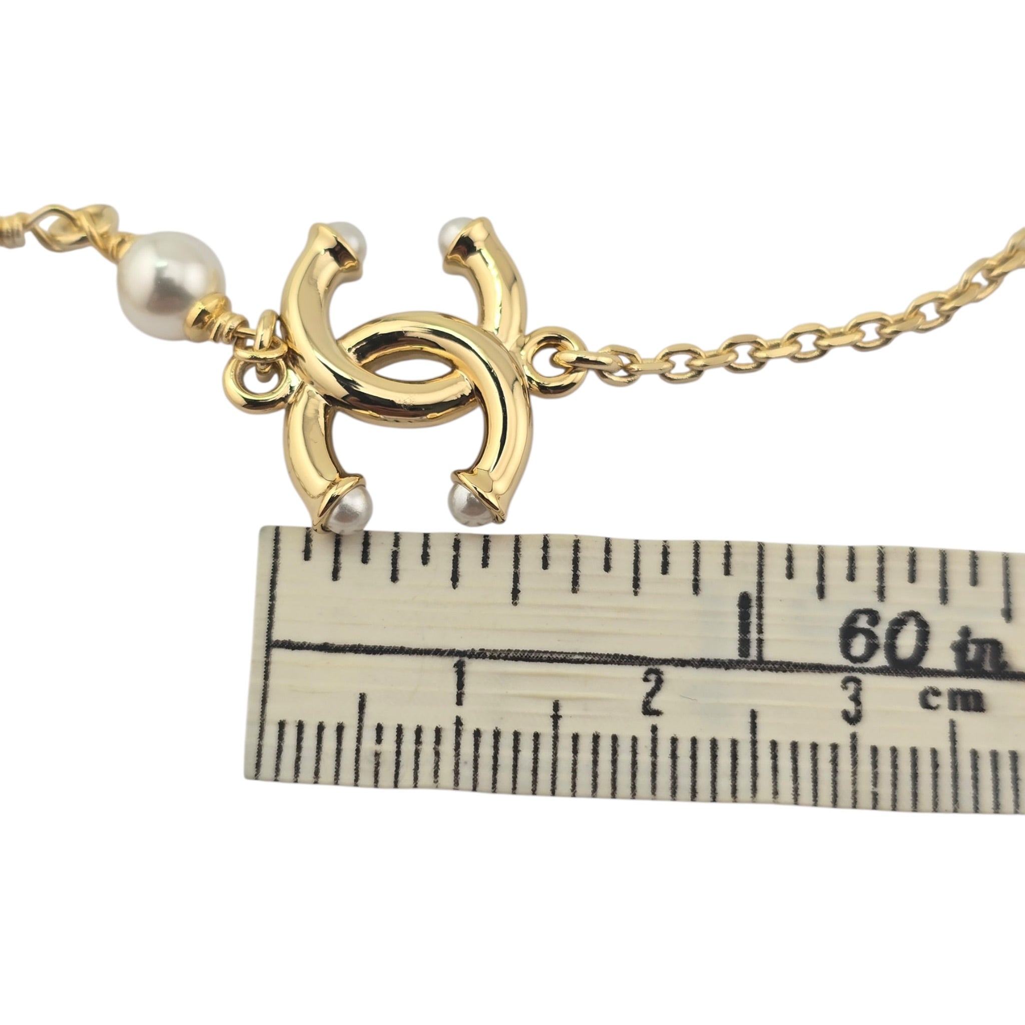 Chanel CC Faux Pearl Gold Pendant Necklace 2026 CHANEL
