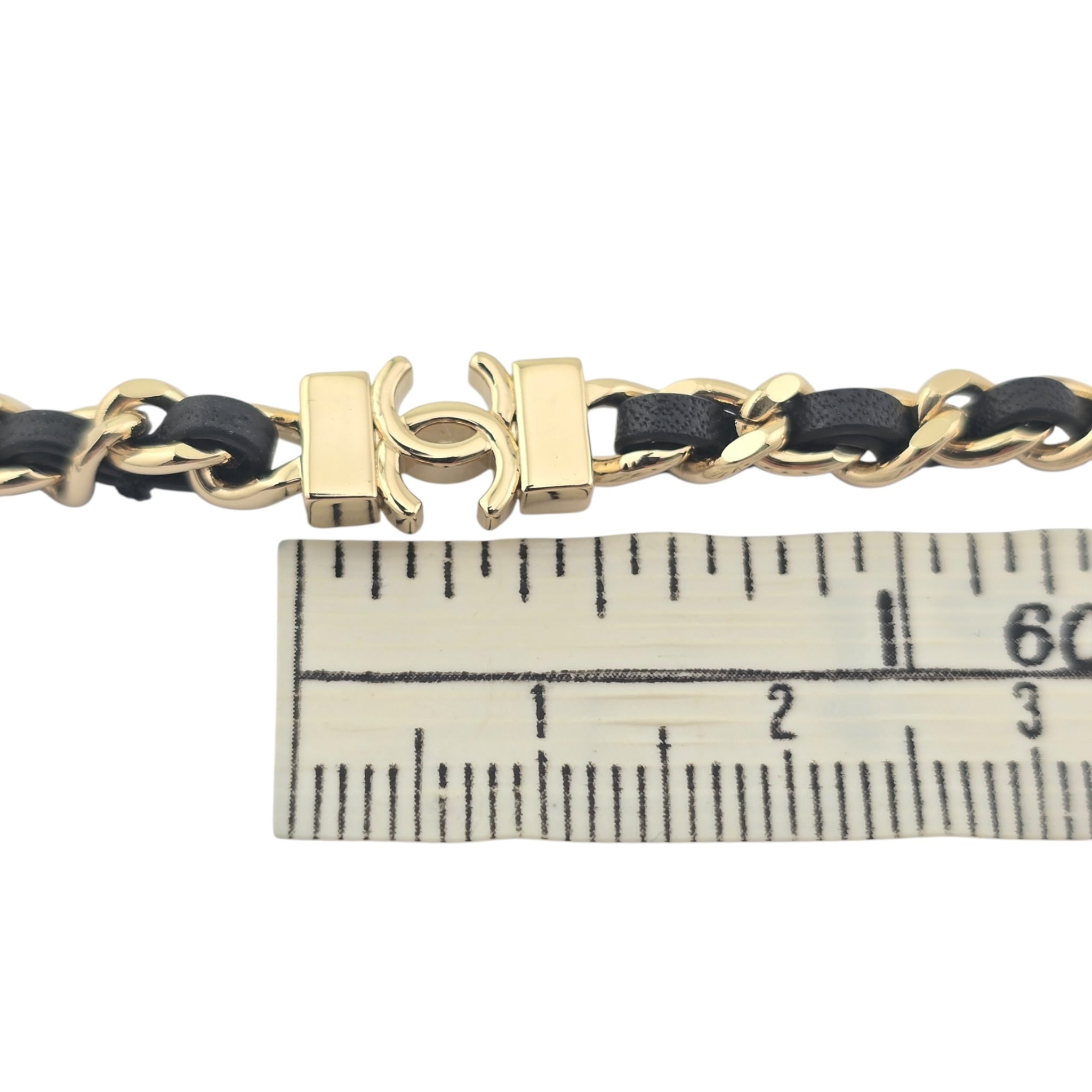 Chanel CC Long Lambskin Black Gold Necklace 2026 CHANEL