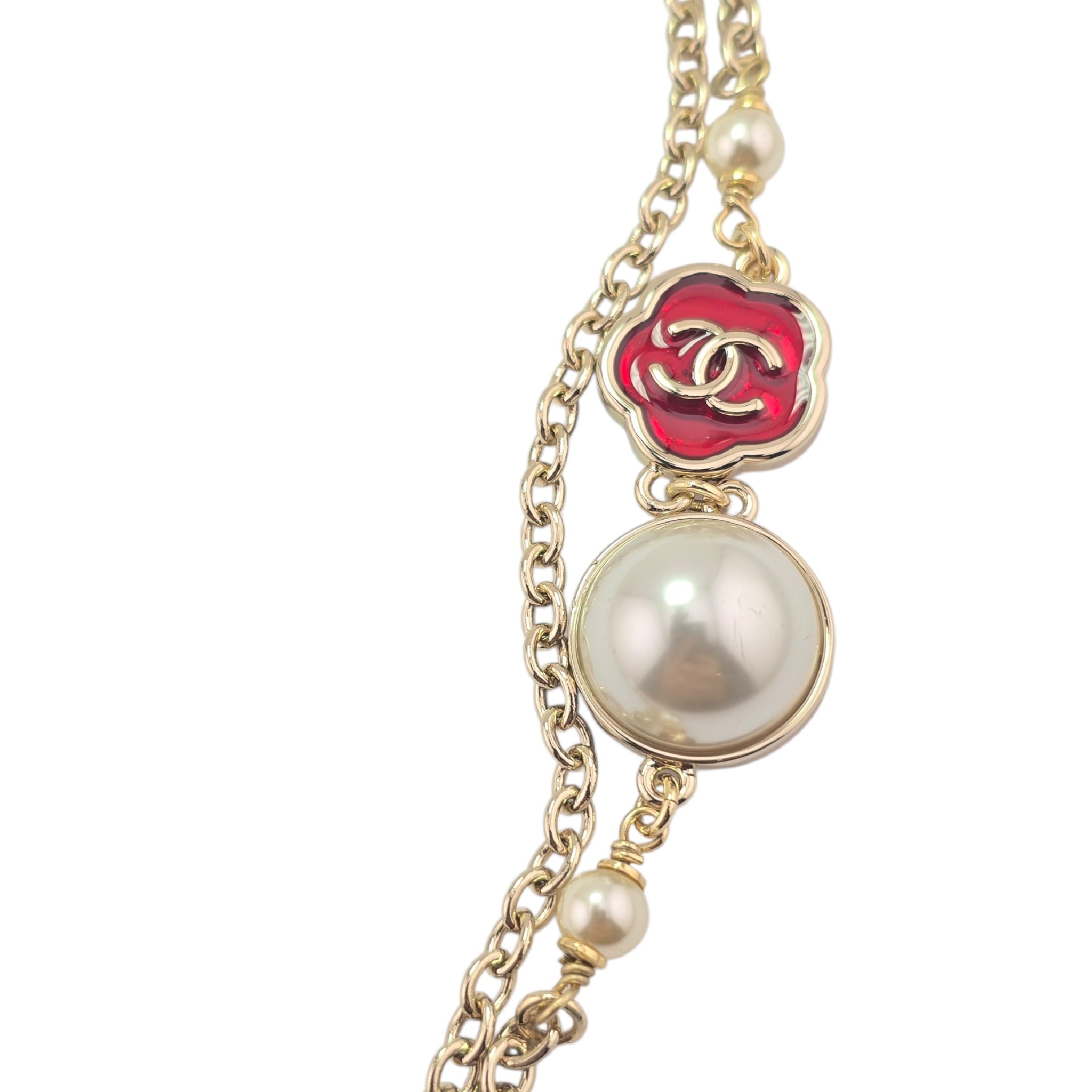Chanel CC Faux Pearl Metal Long Necklace 2025 CHANEL