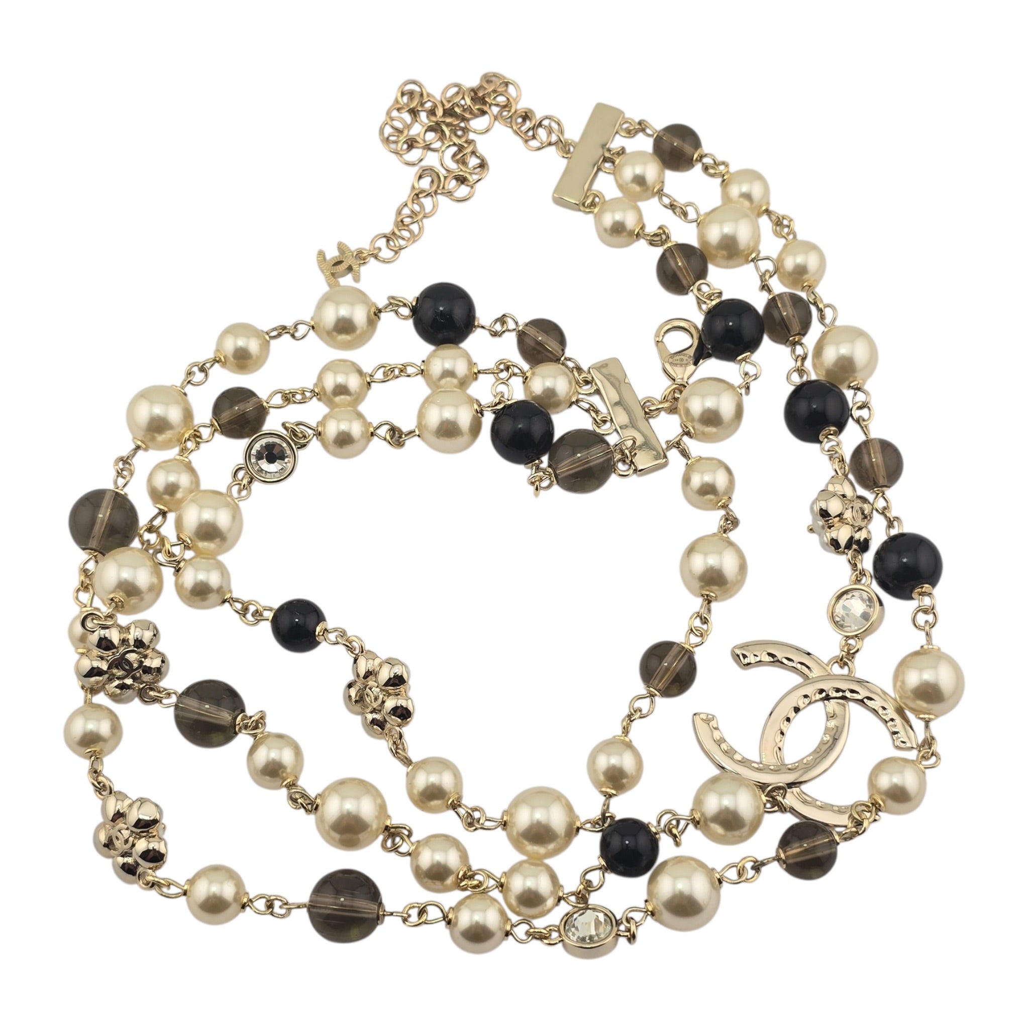 Chanel CC Sautoir Baroque Pearl Camellia Necklace 2024 CHANEL