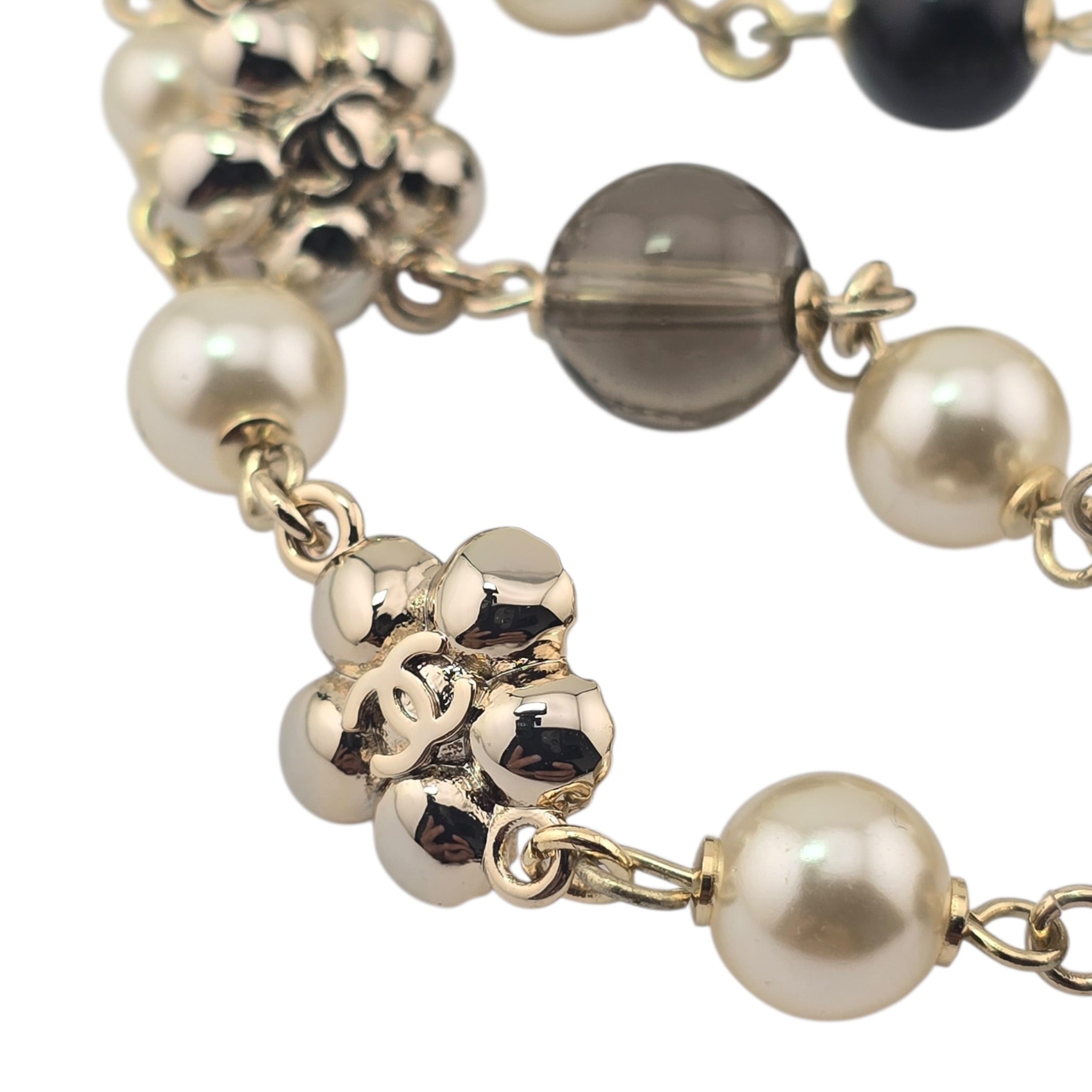 Chanel CC Sautoir Baroque Pearl Camellia Necklace 2024 CHANEL