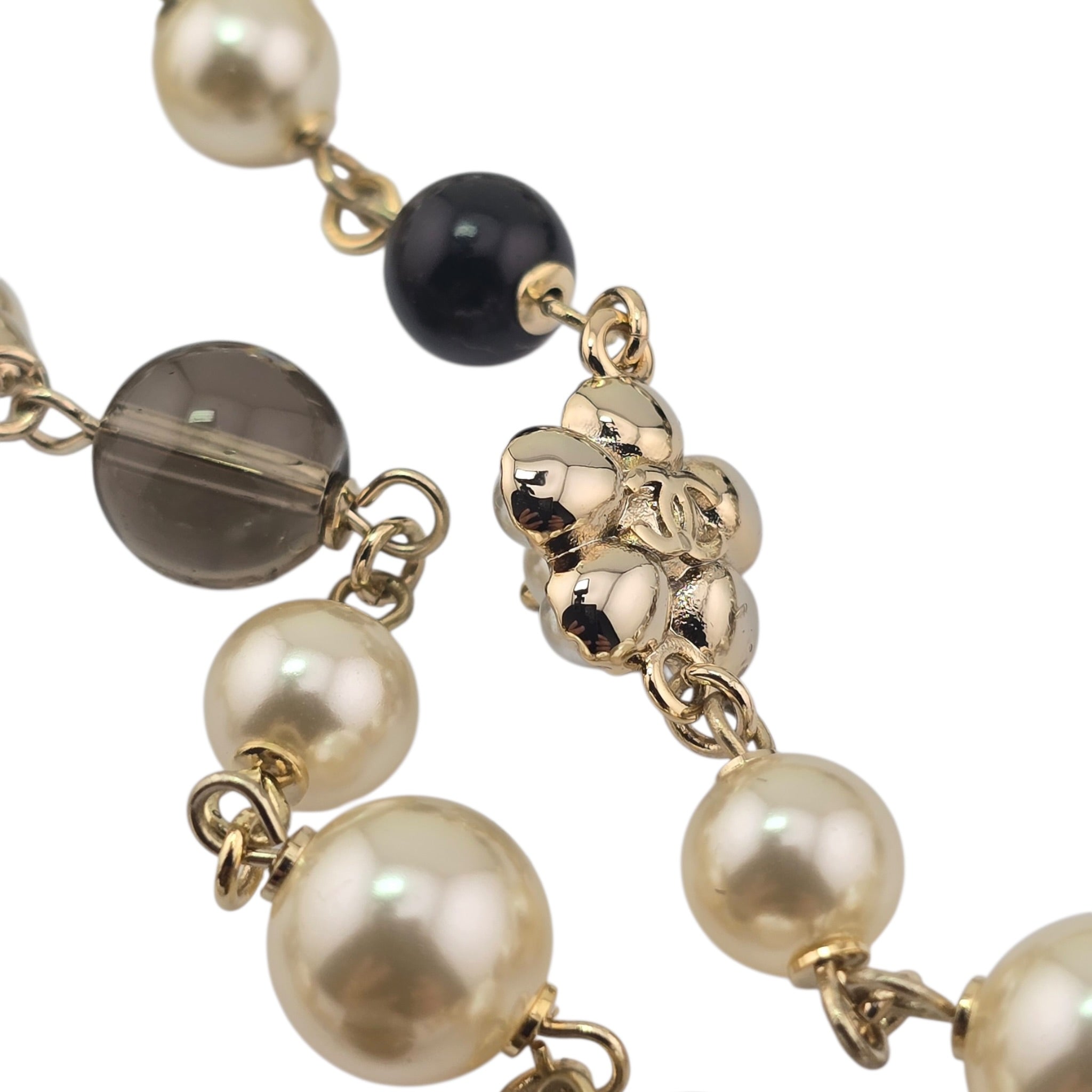 Chanel CC Sautoir Baroque Pearl Camellia Necklace 2024 CHANEL