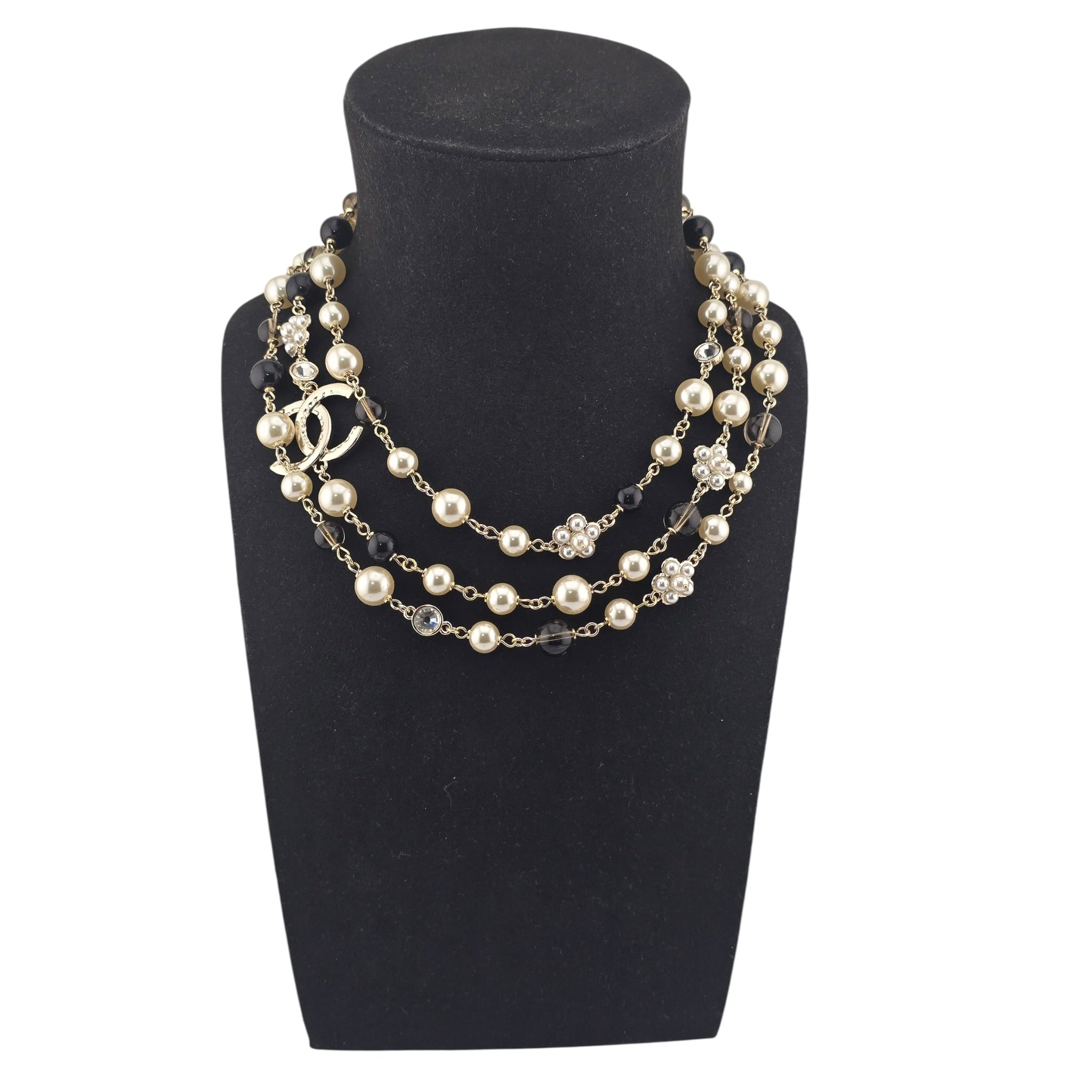 Chanel CC Sautoir Baroque Pearl Camellia Necklace 2024 CHANEL
