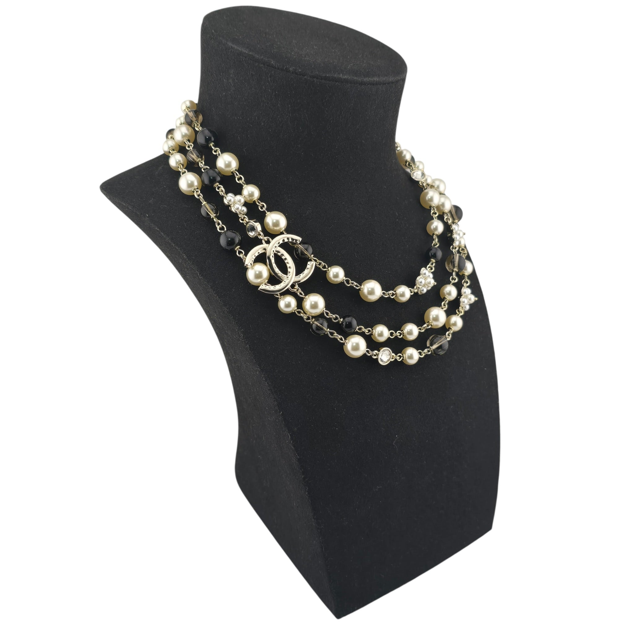 Chanel CC Sautoir Baroque Pearl Camellia Necklace 2024 CHANEL