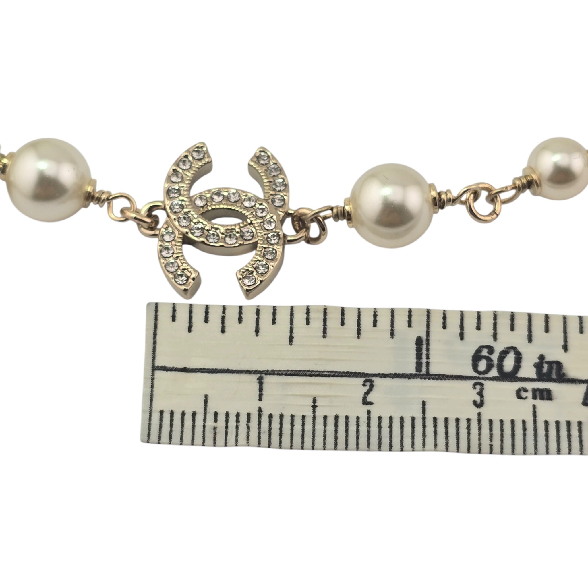 Chanel CC Faux Pearl Crystal Star Camellia Long Necklace 2025 CHANEL