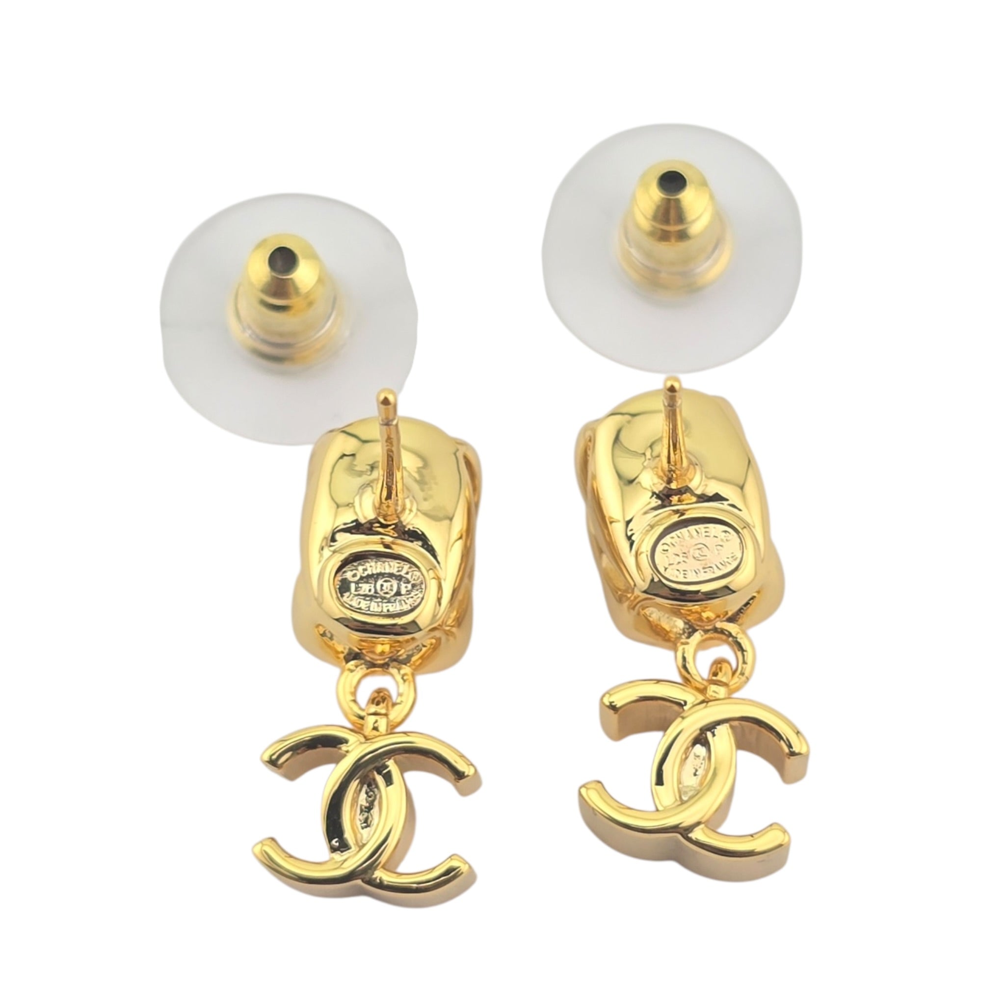 Chanel CC Gold Drop Earrings 2026 CHANEL