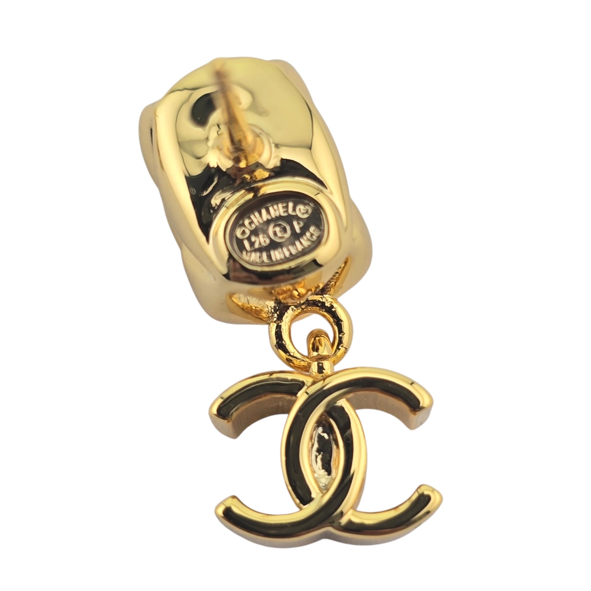 Chanel CC Gold Drop Earrings 2026 CHANEL