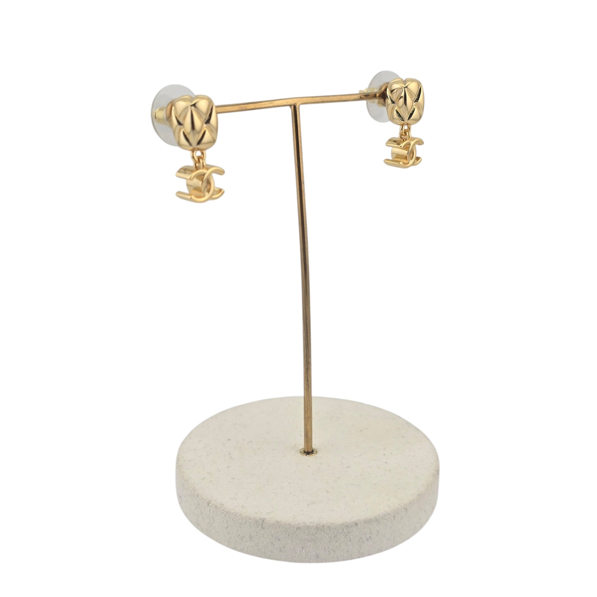 Chanel CC Gold Drop Earrings 2026 CHANEL
