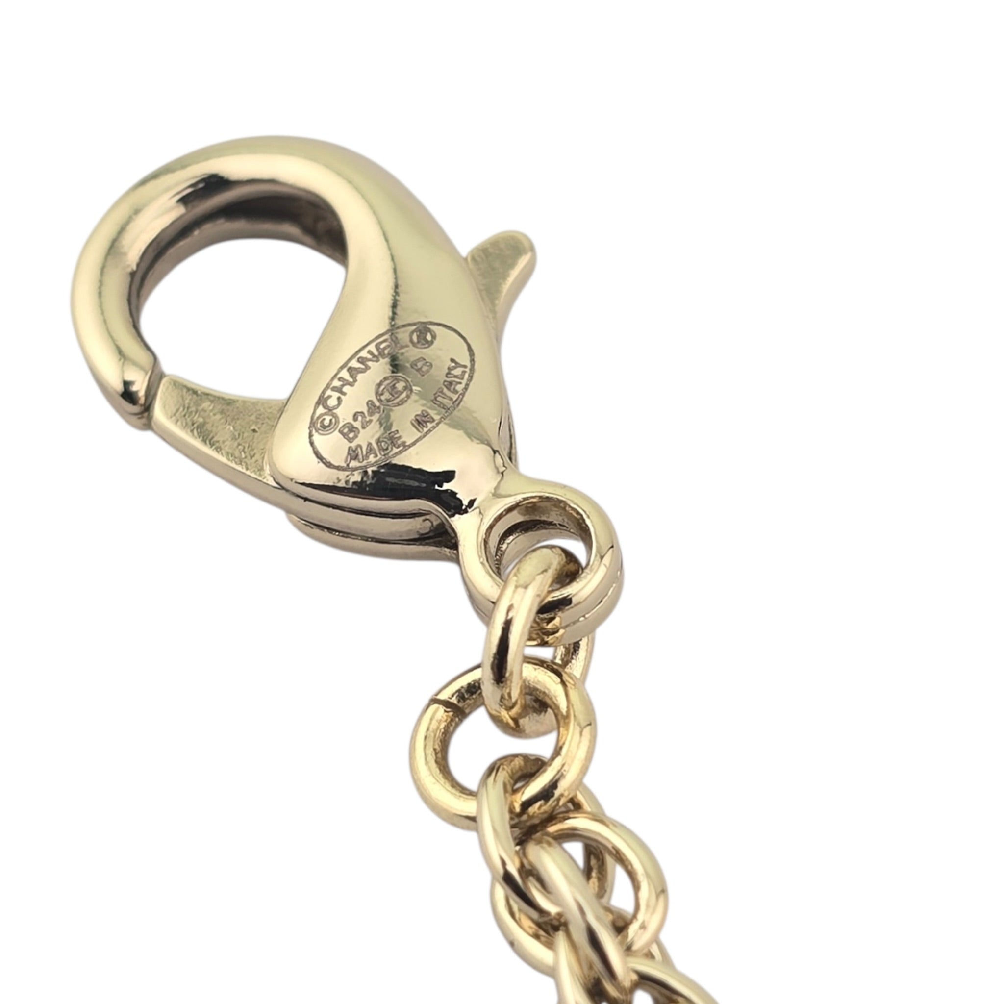 Chanel CC Long Necklace Black Gold Hearts 2024 CHANEL