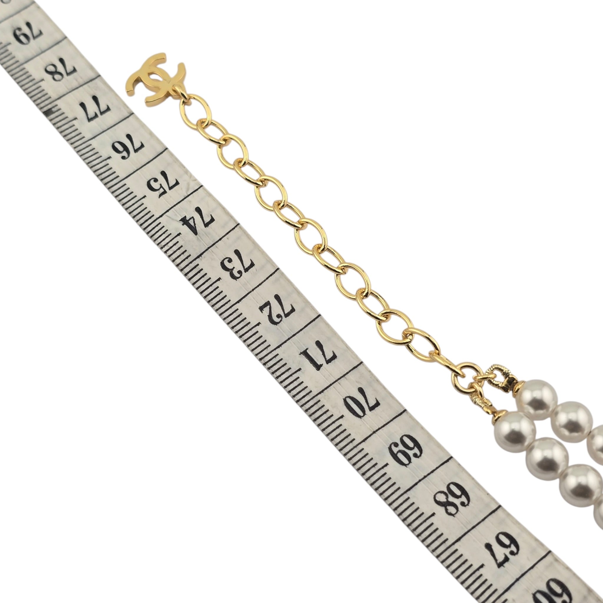 Chanel CC Gold Pencil Pendant Long Faux Pearl Necklace 2025 CHANEL