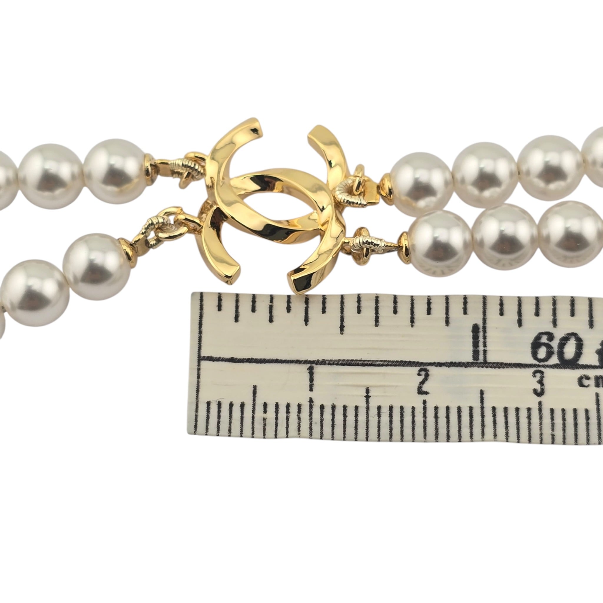 Chanel CC Gold Pencil Pendant Long Faux Pearl Necklace 2025 CHANEL
