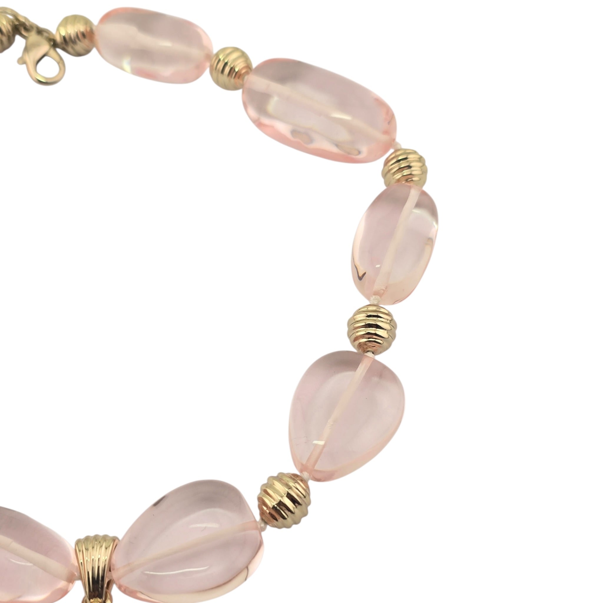 Chanel CC Pink Resin Gold Necklace 2025 CHANEL