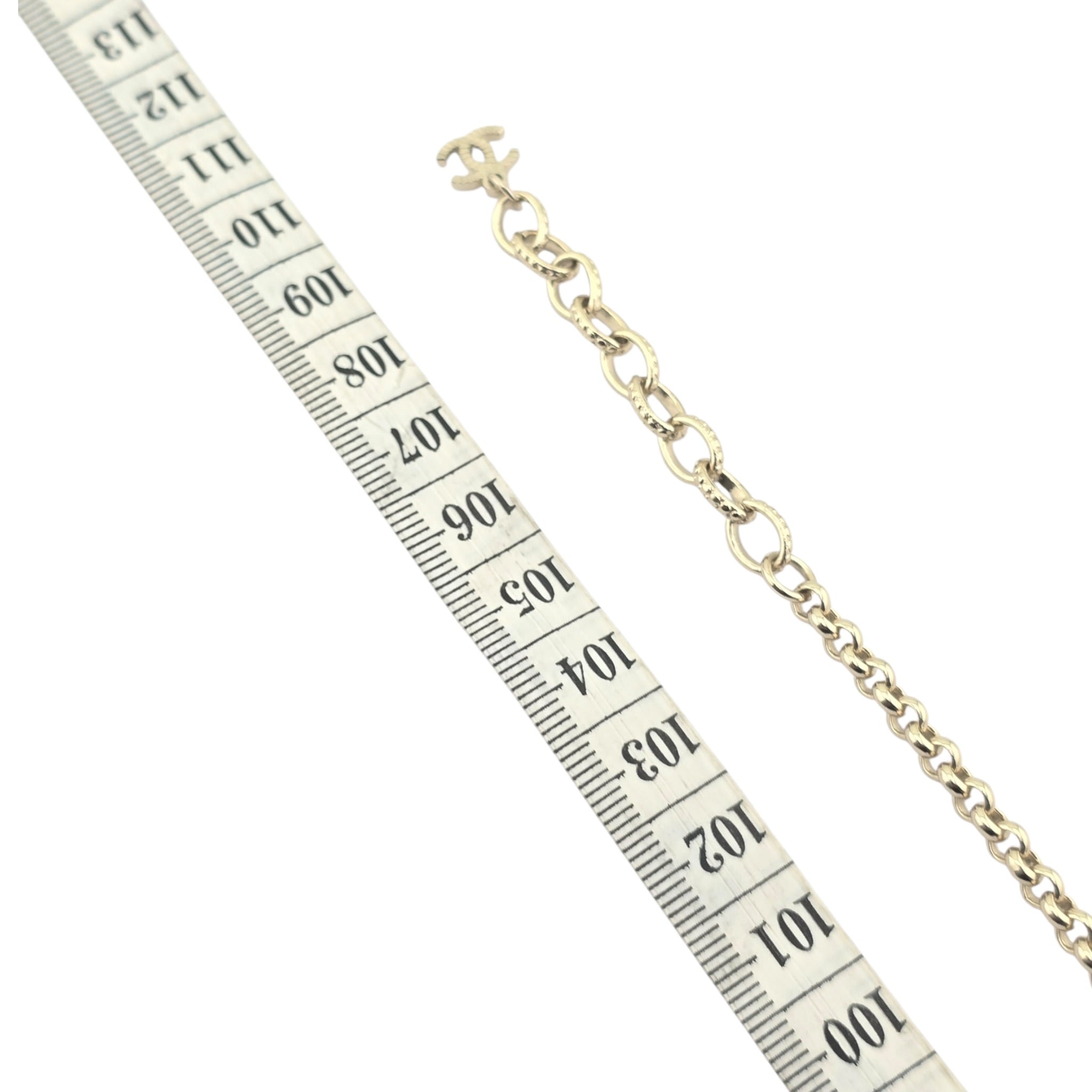 Chanel CC Pink Resin Bead Gold Long Necklace 2026 CHANEL