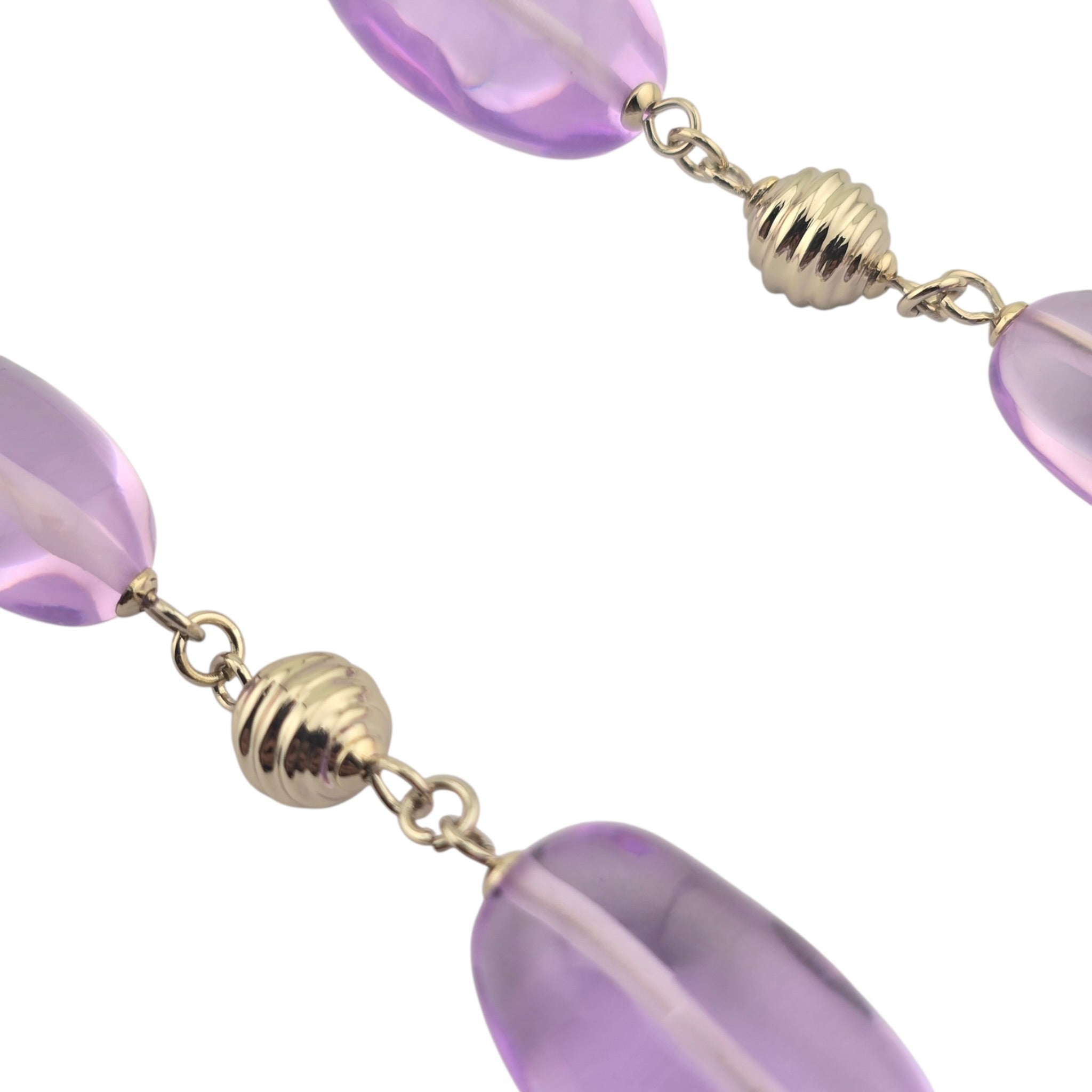 Chanel CC Purple Resin Bead Gold Long Necklace 2026 CHANEL