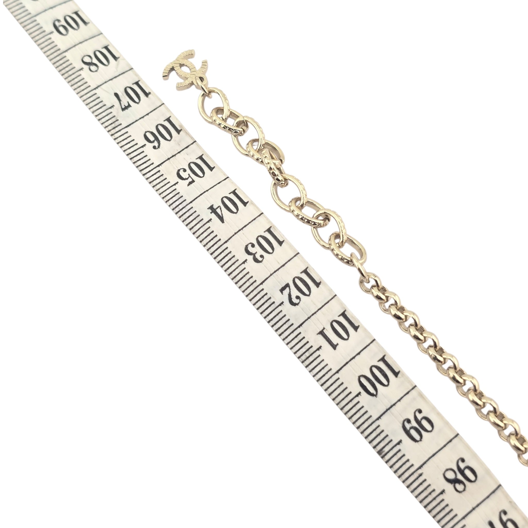 Chanel CC Purple Resin Bead Gold Long Necklace 2026 CHANEL
