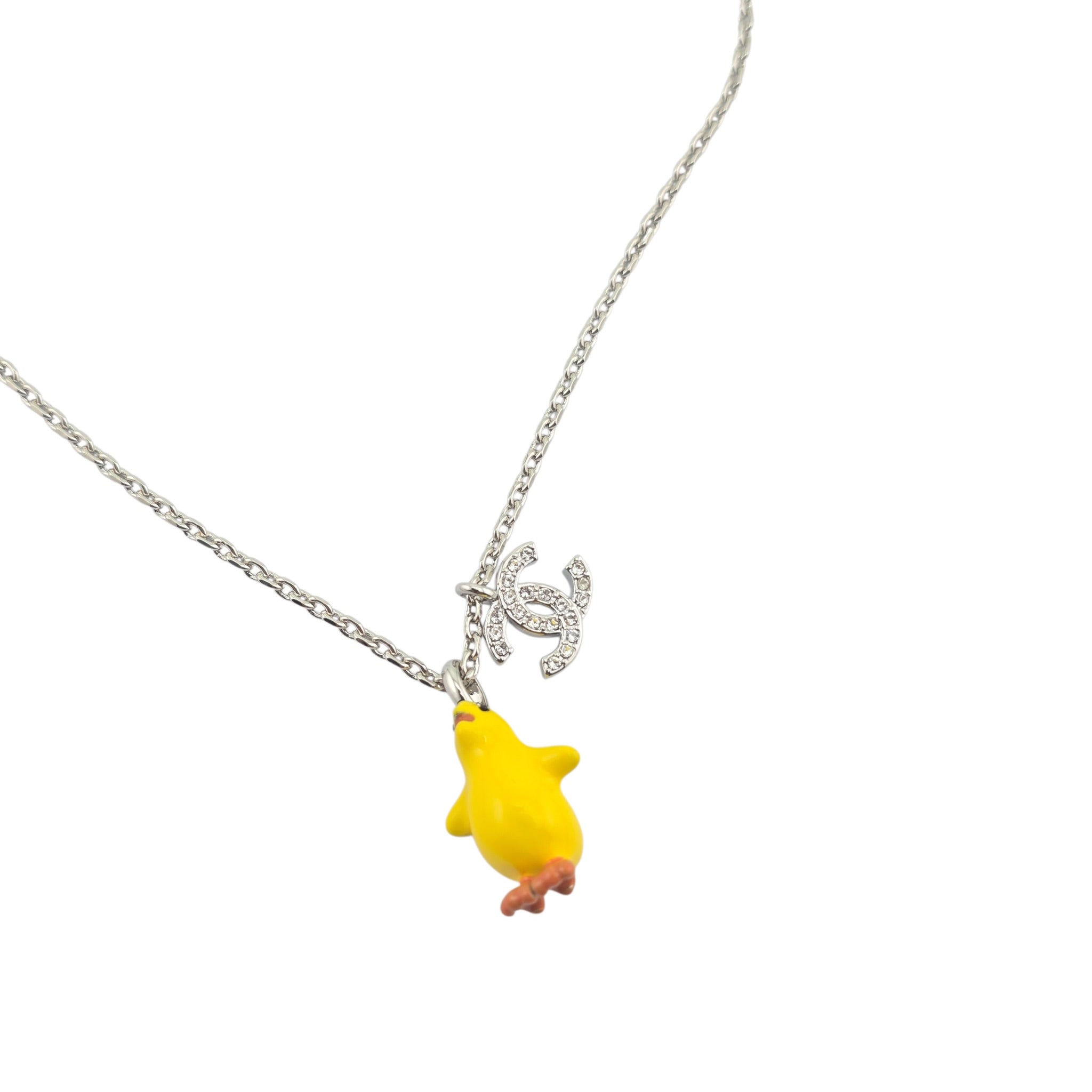 Chanel CC Metal Resin Strass Crystal Baby Chick Necklace 2026 CHANEL