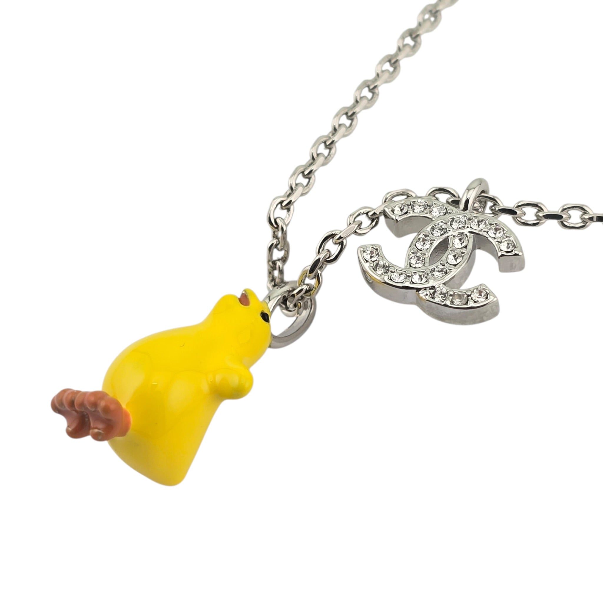 Chanel CC Metal Resin Strass Crystal Baby Chick Necklace 2026 CHANEL