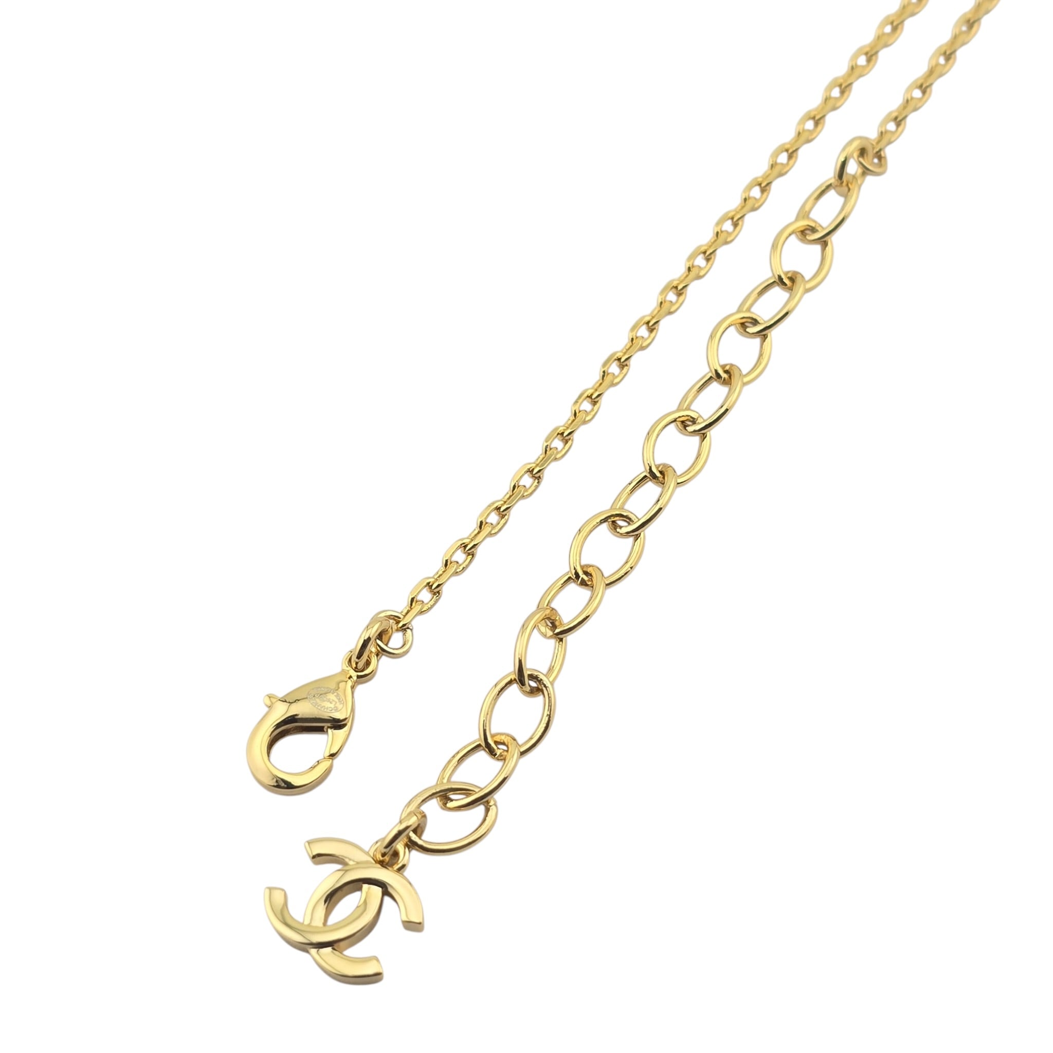Chanel CC Gold Horse Riding Pendant Necklace 2026 CHANEL