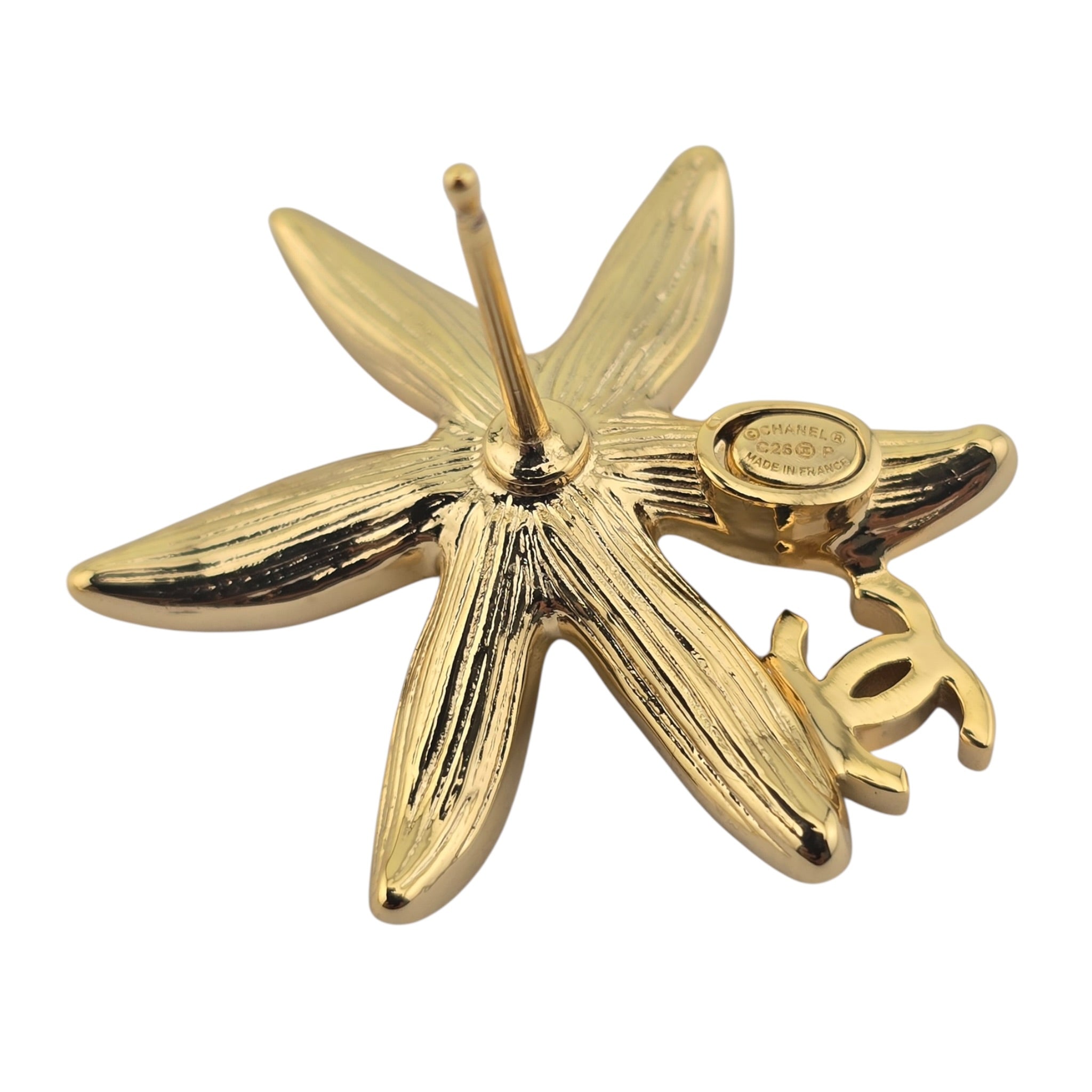 Chanel CC Yellow Stud Floral Earrings 2026 CHANEL