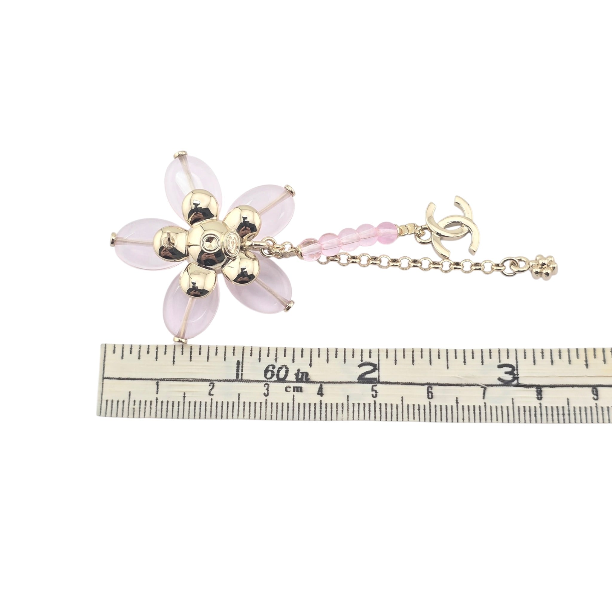 Chanel CC Pink Resin Floral Earrings 2026 CHANEL