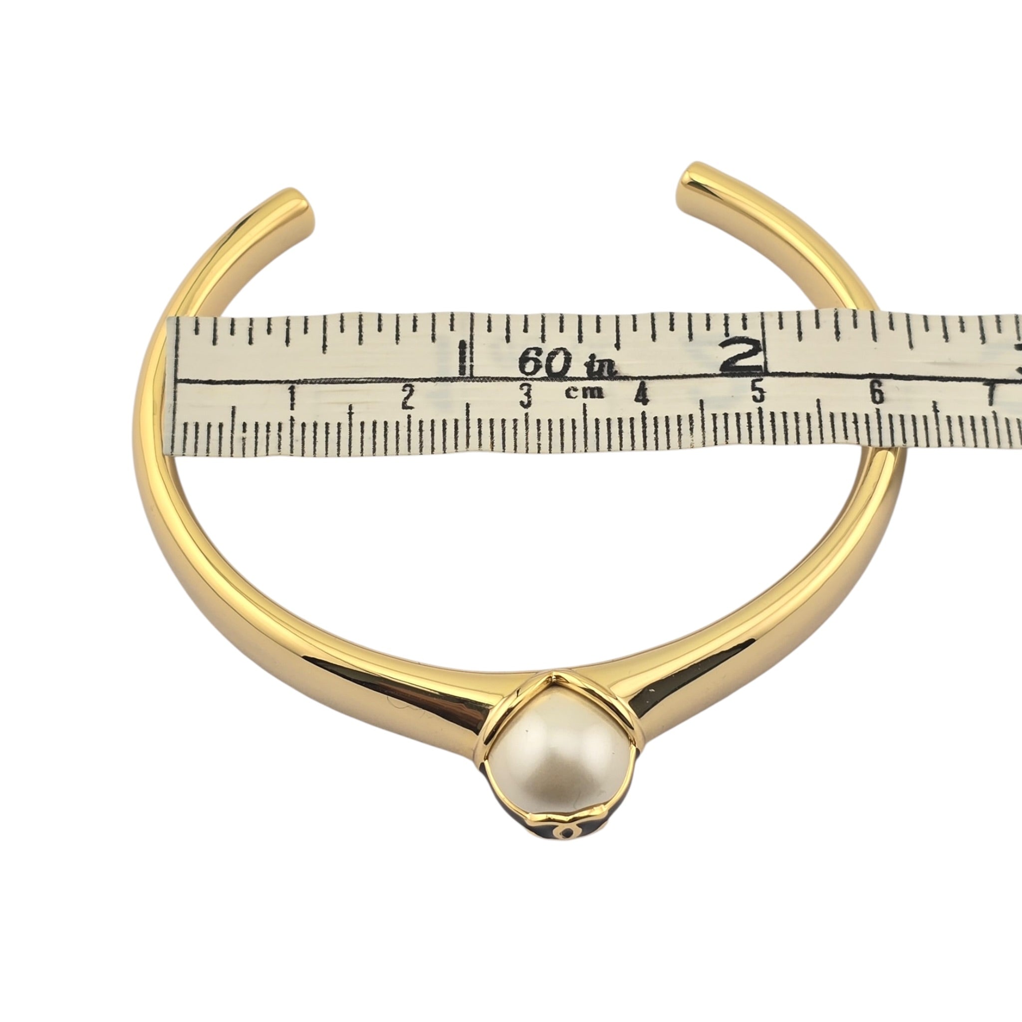 Chanel CC Gold Pearl Bangle 2024 CHANEL