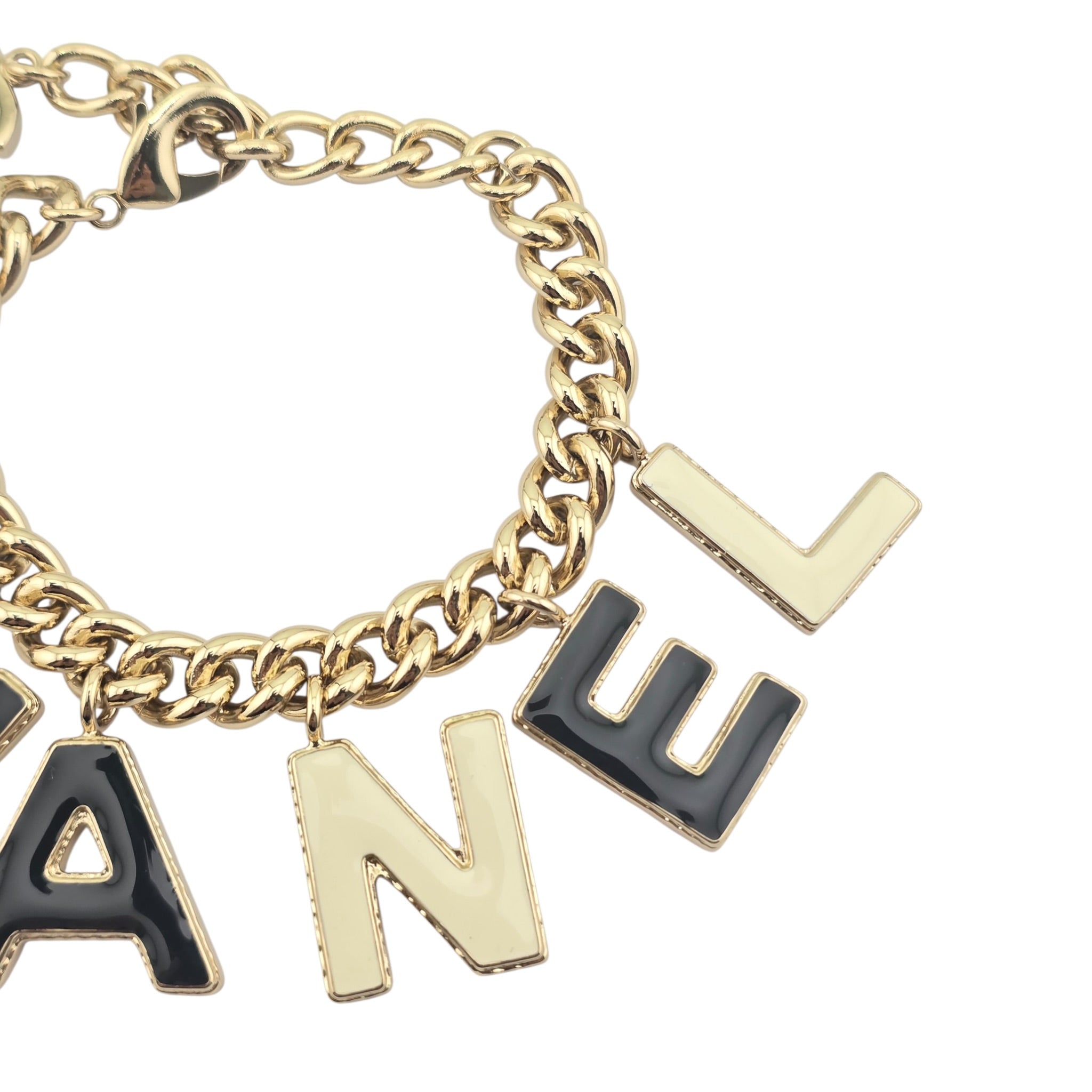 Chanel Metal Enamel Cha-Nel Logo Bracelet 2022 CHANEL
