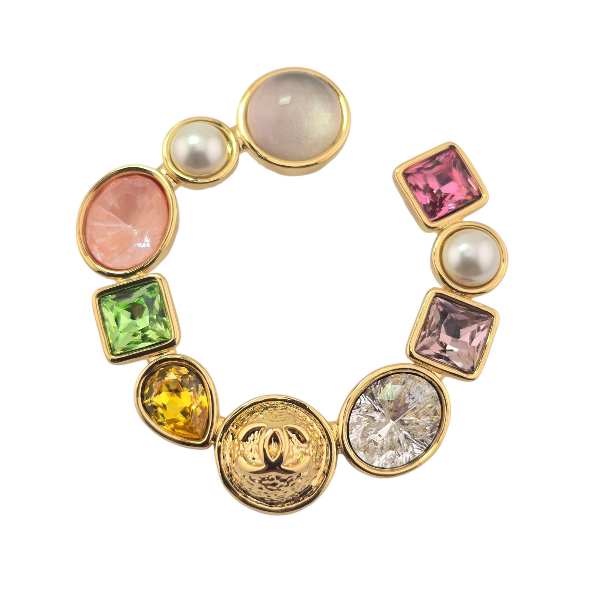 Chanel CC Gold Hoop Multicoloured Earrings 2026 CHANEL