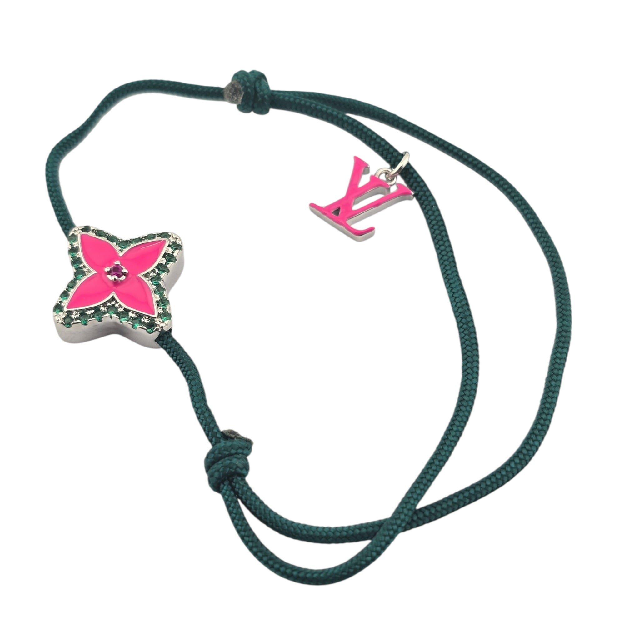 Louis Vuitton LV Monogram Stesia Cordon Bracelet - Green LOUIS VUITTON