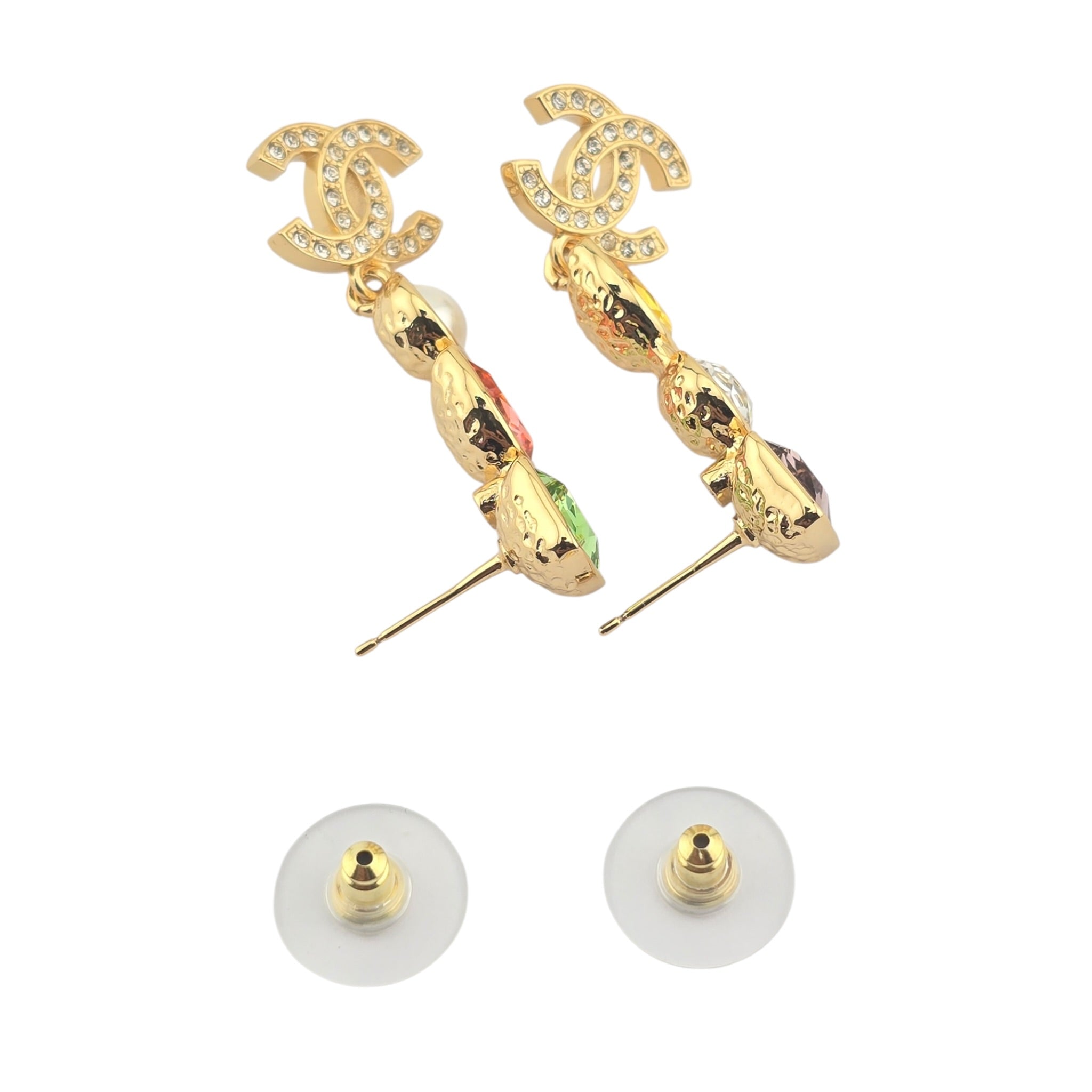 Chanel CC Gold Drop Multicoloured Earrings 2026 CHANEL
