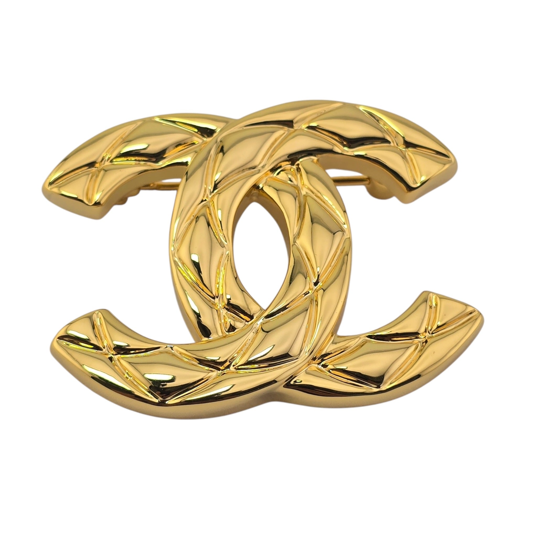 Chanel CC Gold Quilted Brooch 2026 CHANEL