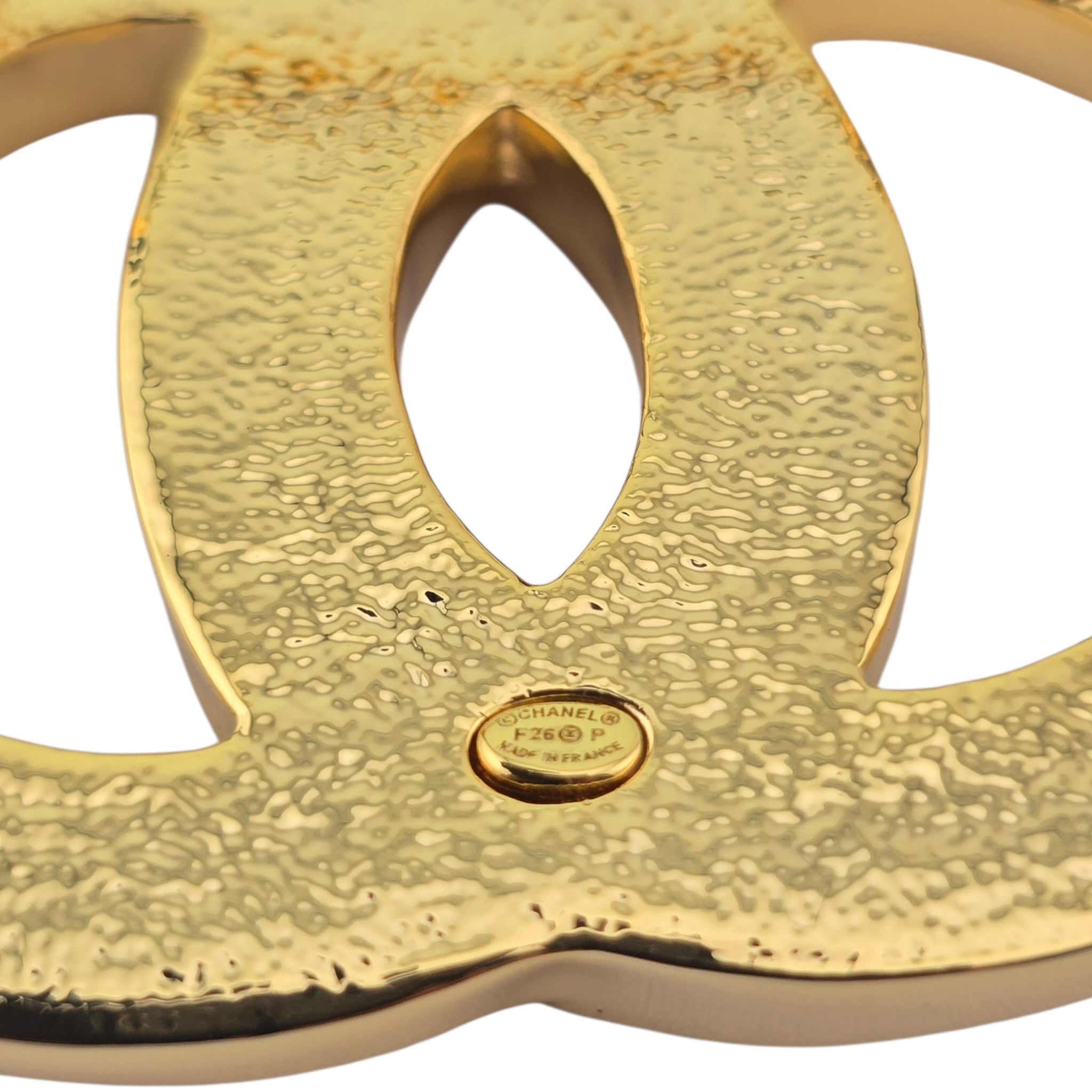 Chanel CC Gold Quilted Brooch 2026 CHANEL
