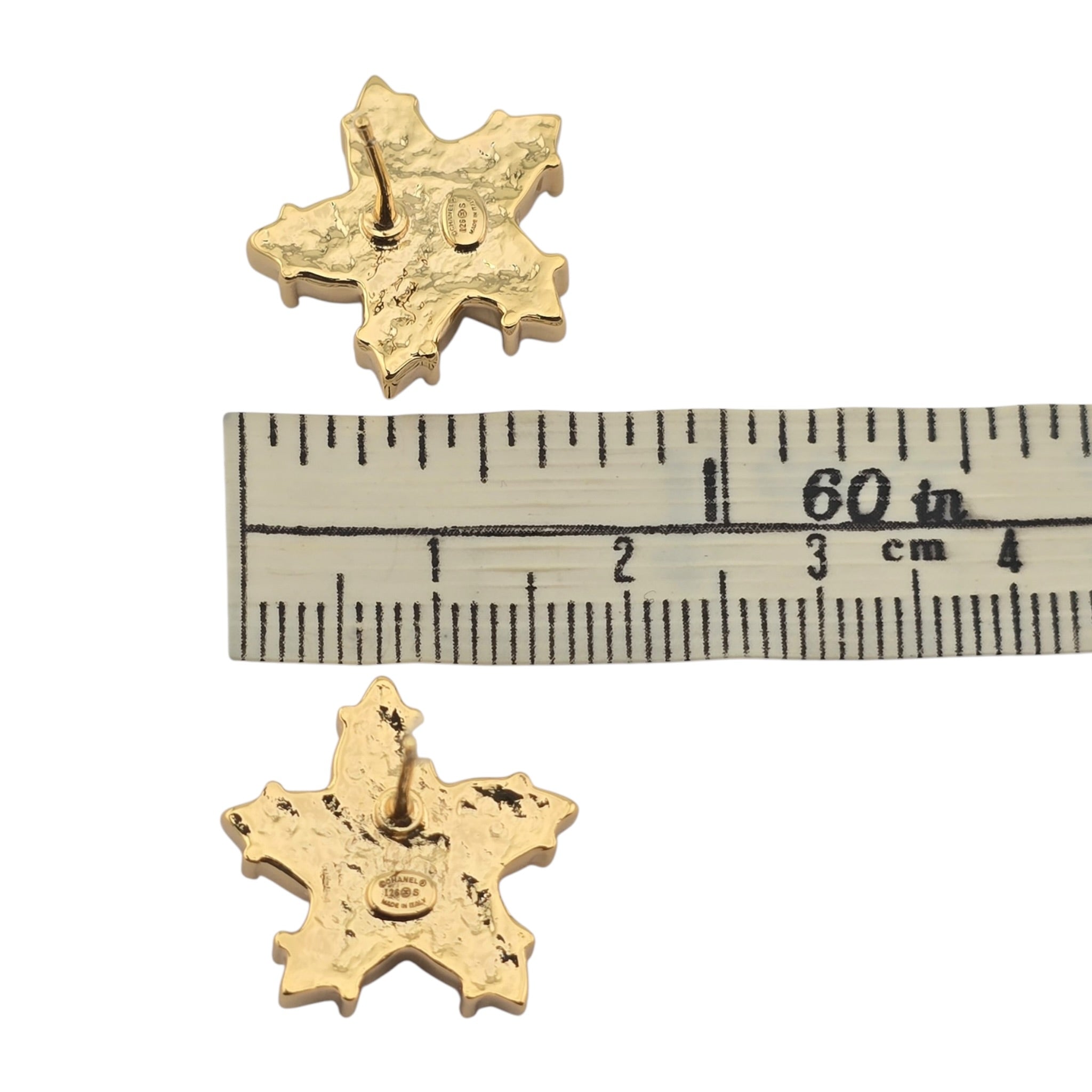 Chanel CC Crystal Floral Gold Stud Earrings 2026 CHANEL