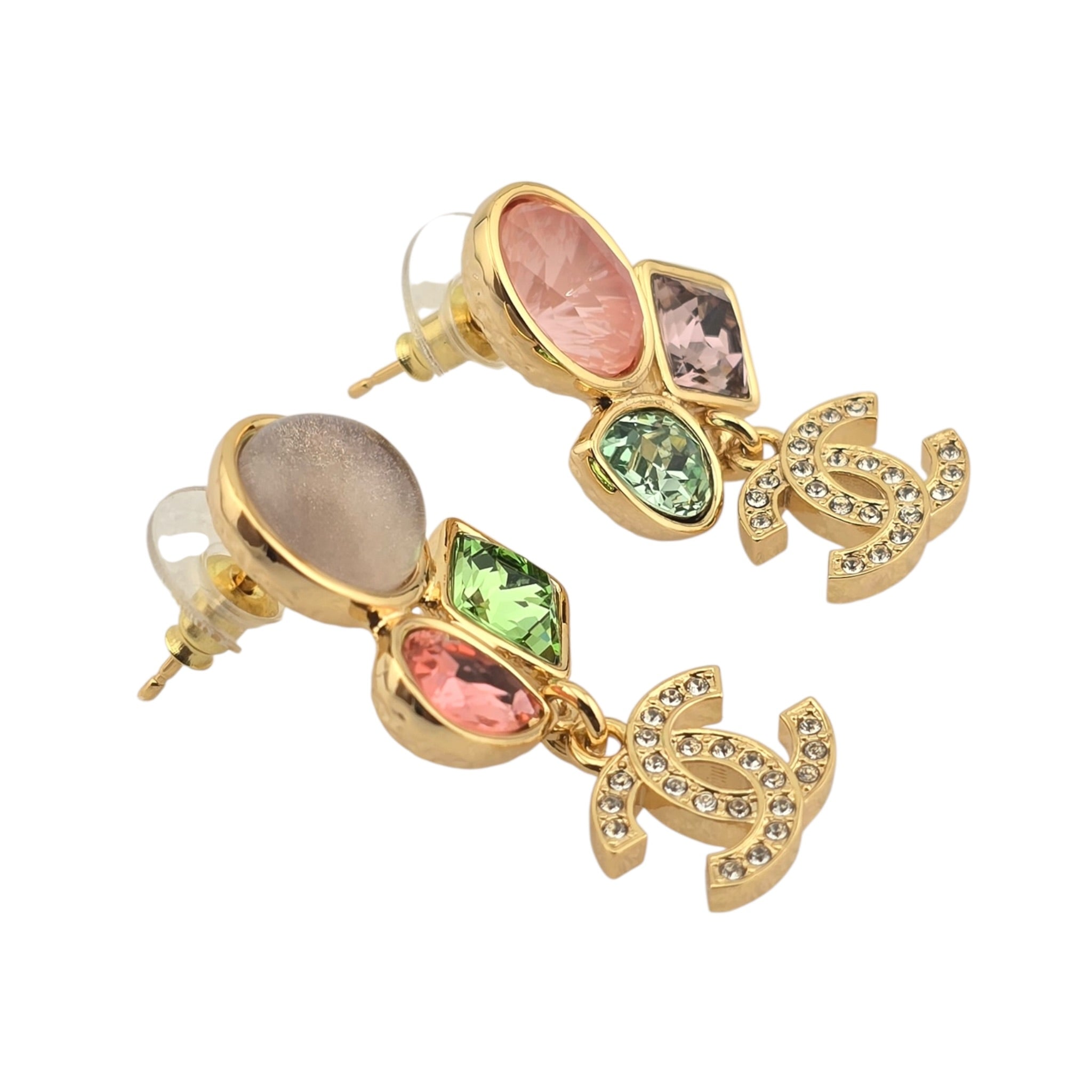Chanel CC Gold Pendant Multicoloured Earrings 2026 CHANEL