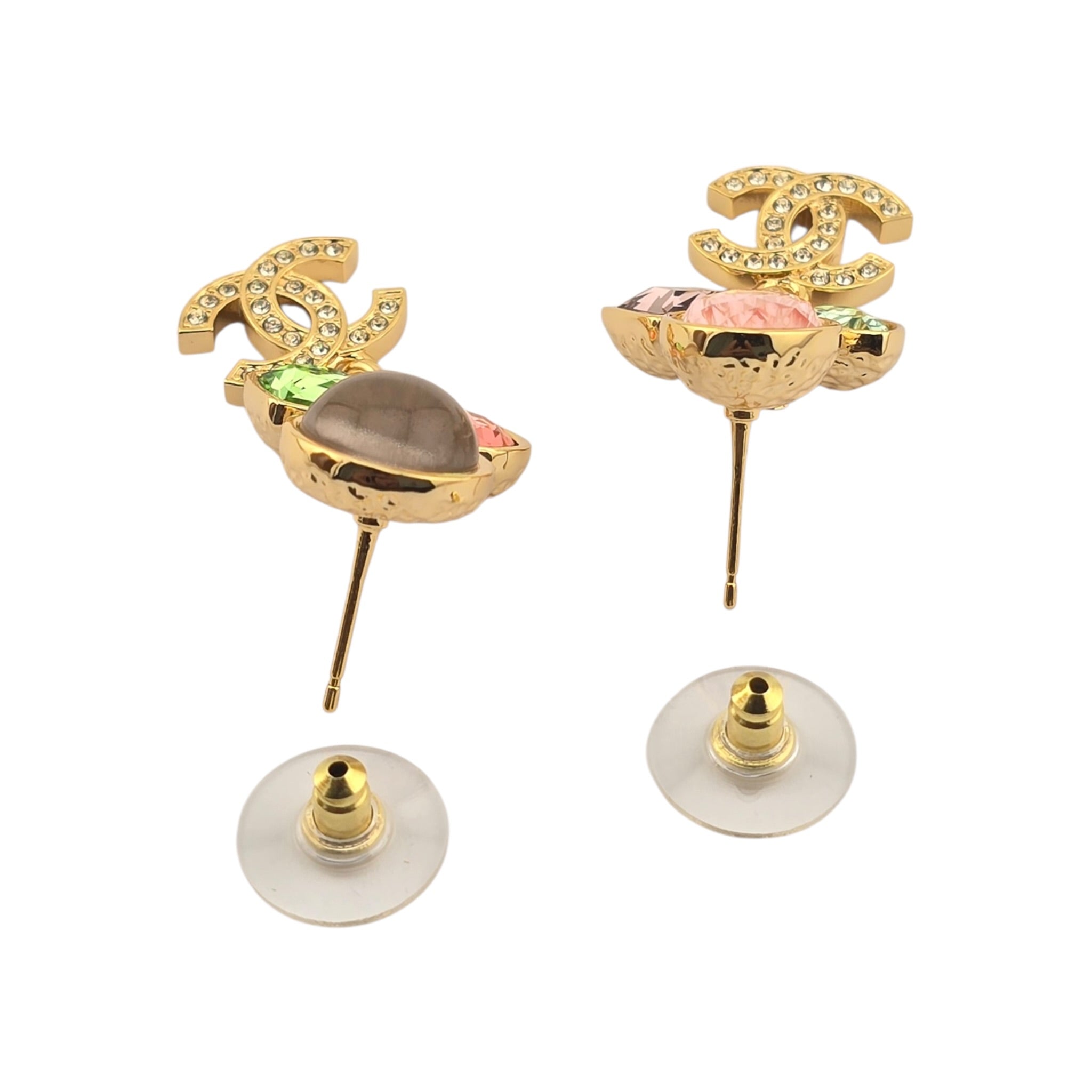 Chanel CC Gold Pendant Multicoloured Earrings 2026 CHANEL