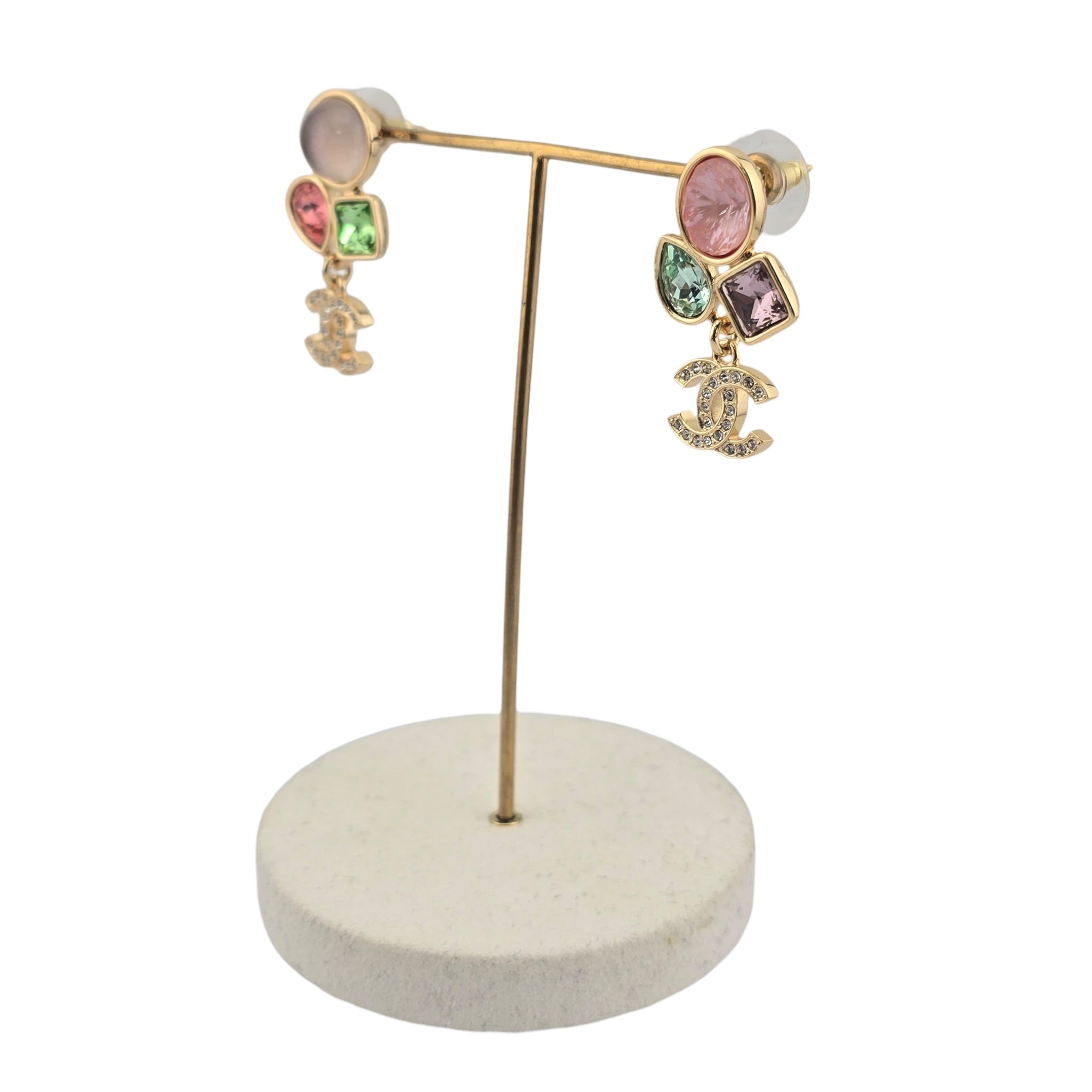 Chanel CC Gold Pendant Multicoloured Earrings 2026 CHANEL
