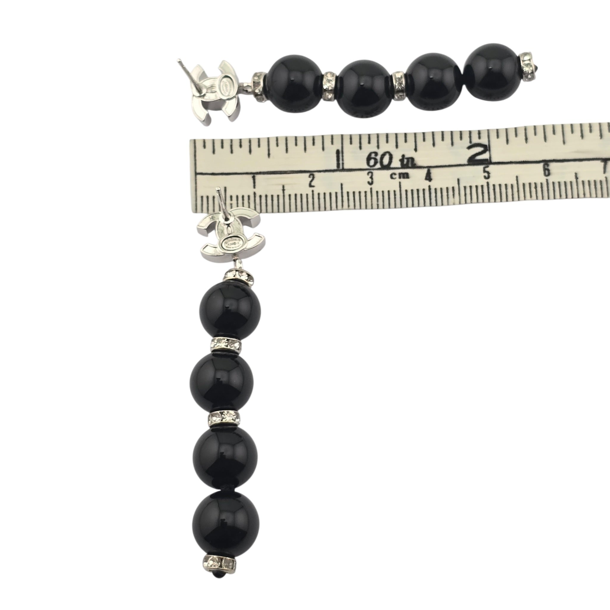 Chanel CC Black Faux Resin Drop Earrings 2026 CHANEL