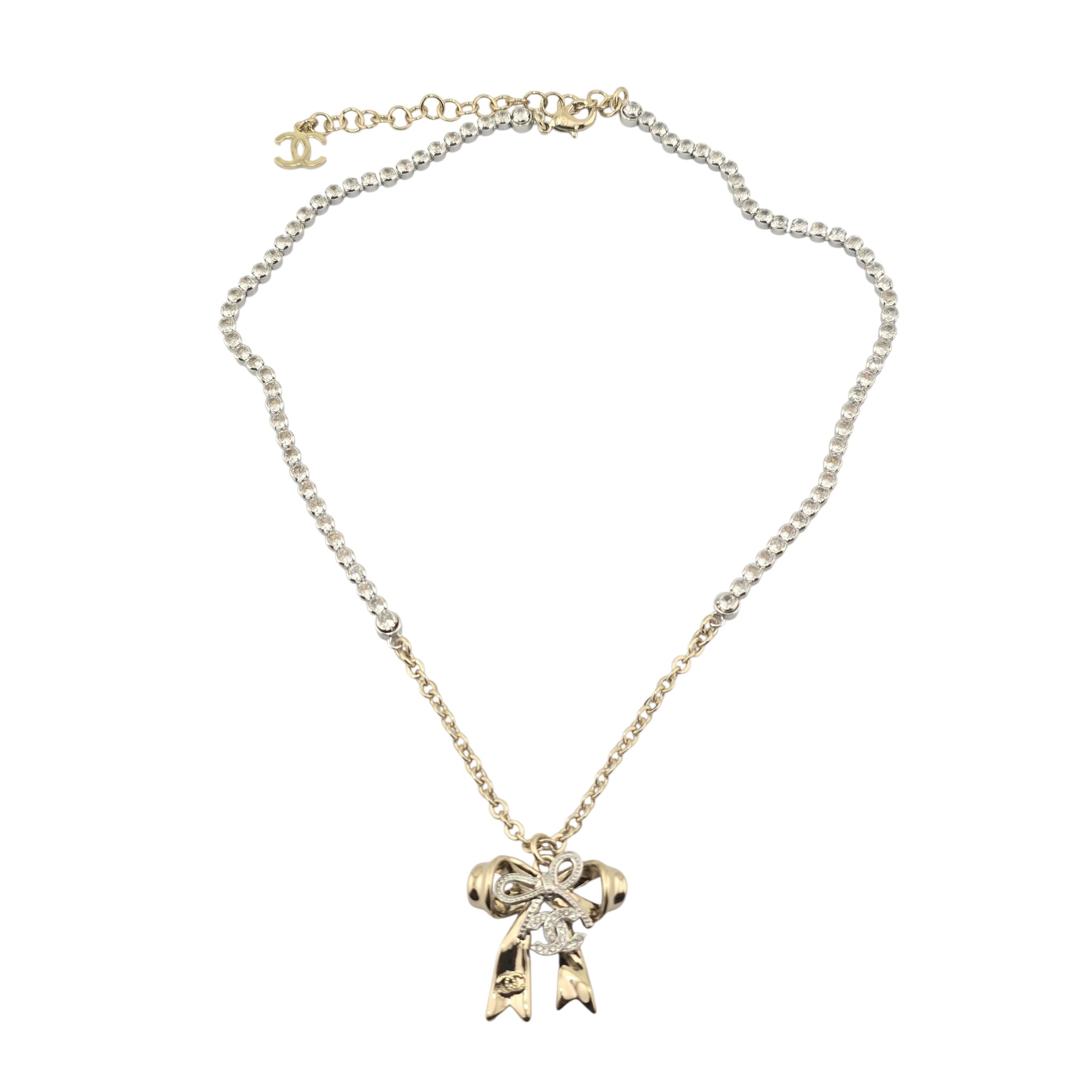 Chanel CC Gold Bow Necklace 2025 CHANEL