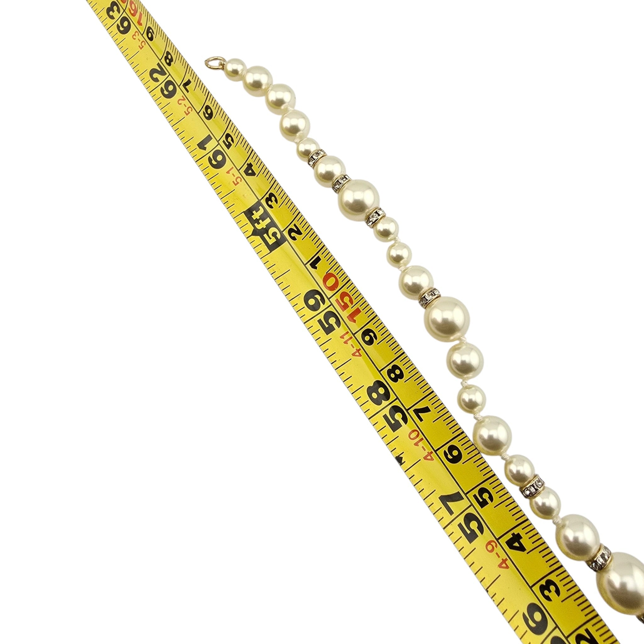 Chanel CC Faux Pearl Crystal Long Necklace 2024 CHANEL