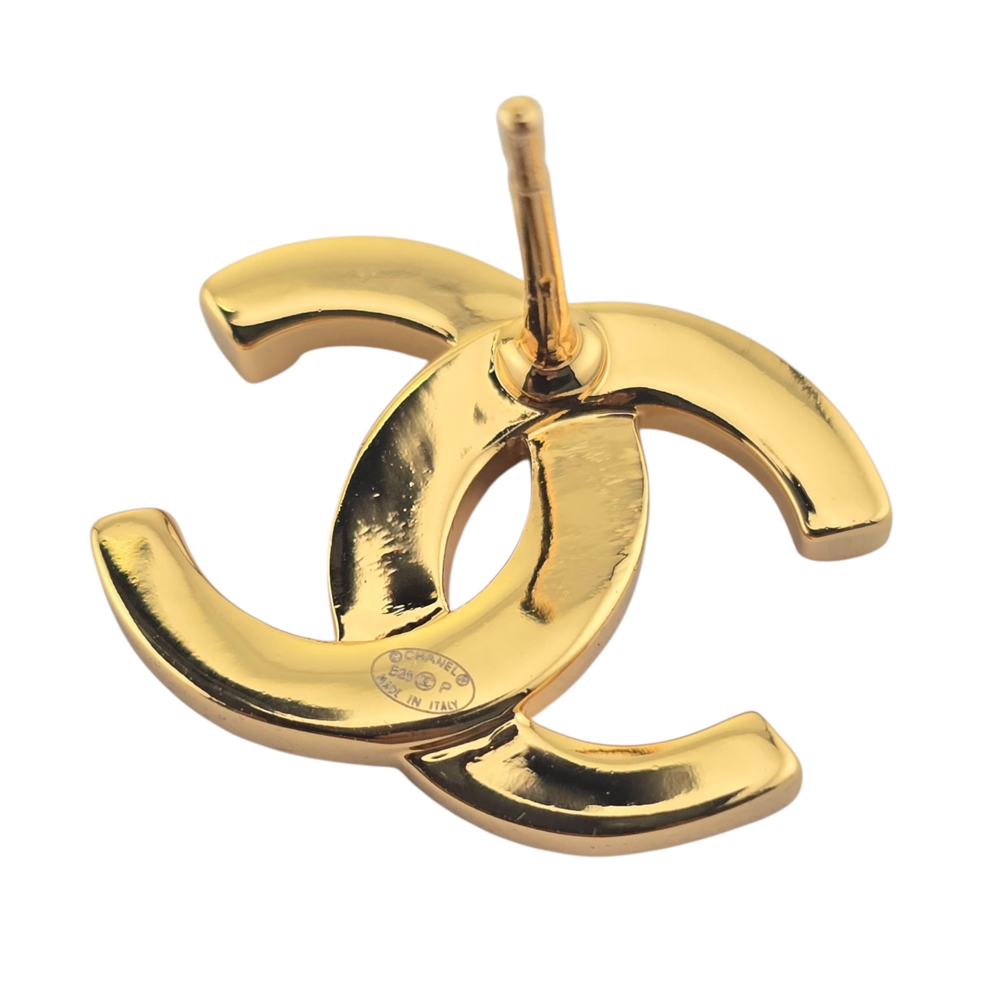 Chanel CC Gold Stud Earrings 2025 CHANEL