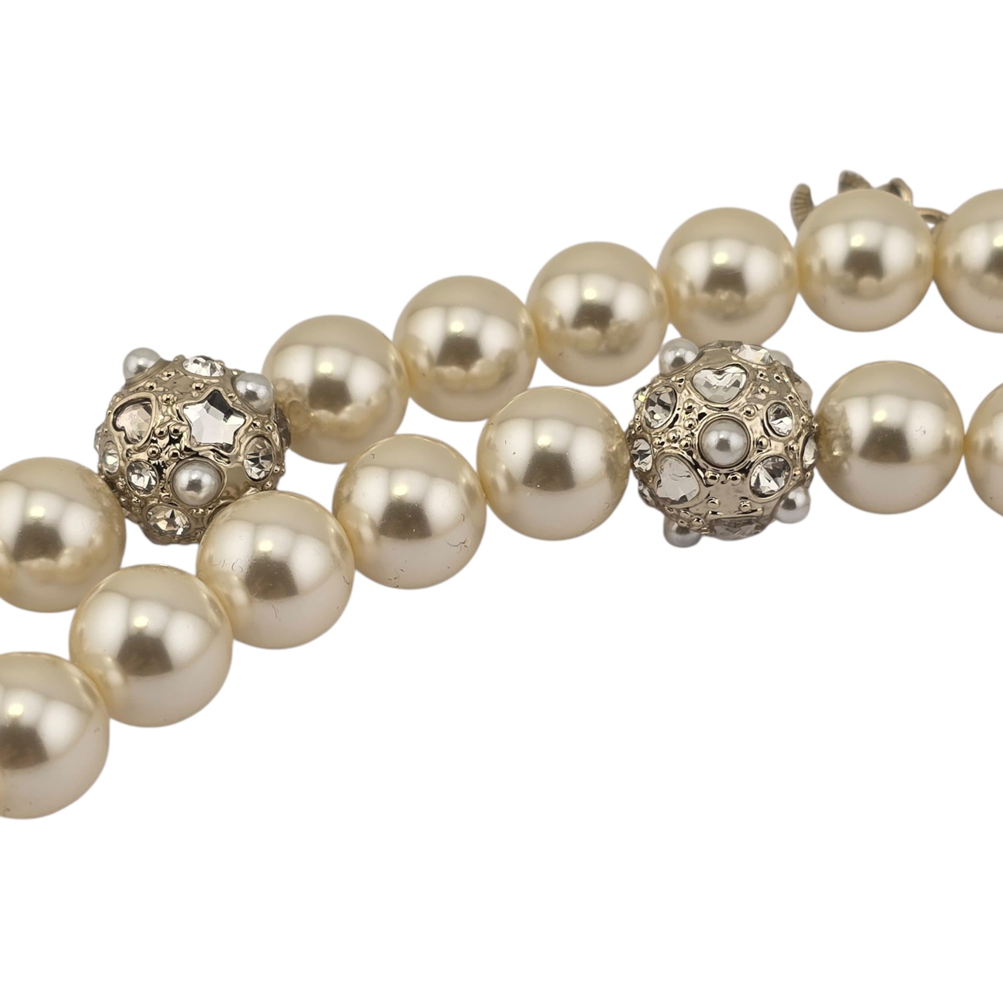 Chanel CC Faux Pearl Crystal Long Necklace 2025 CHANEL