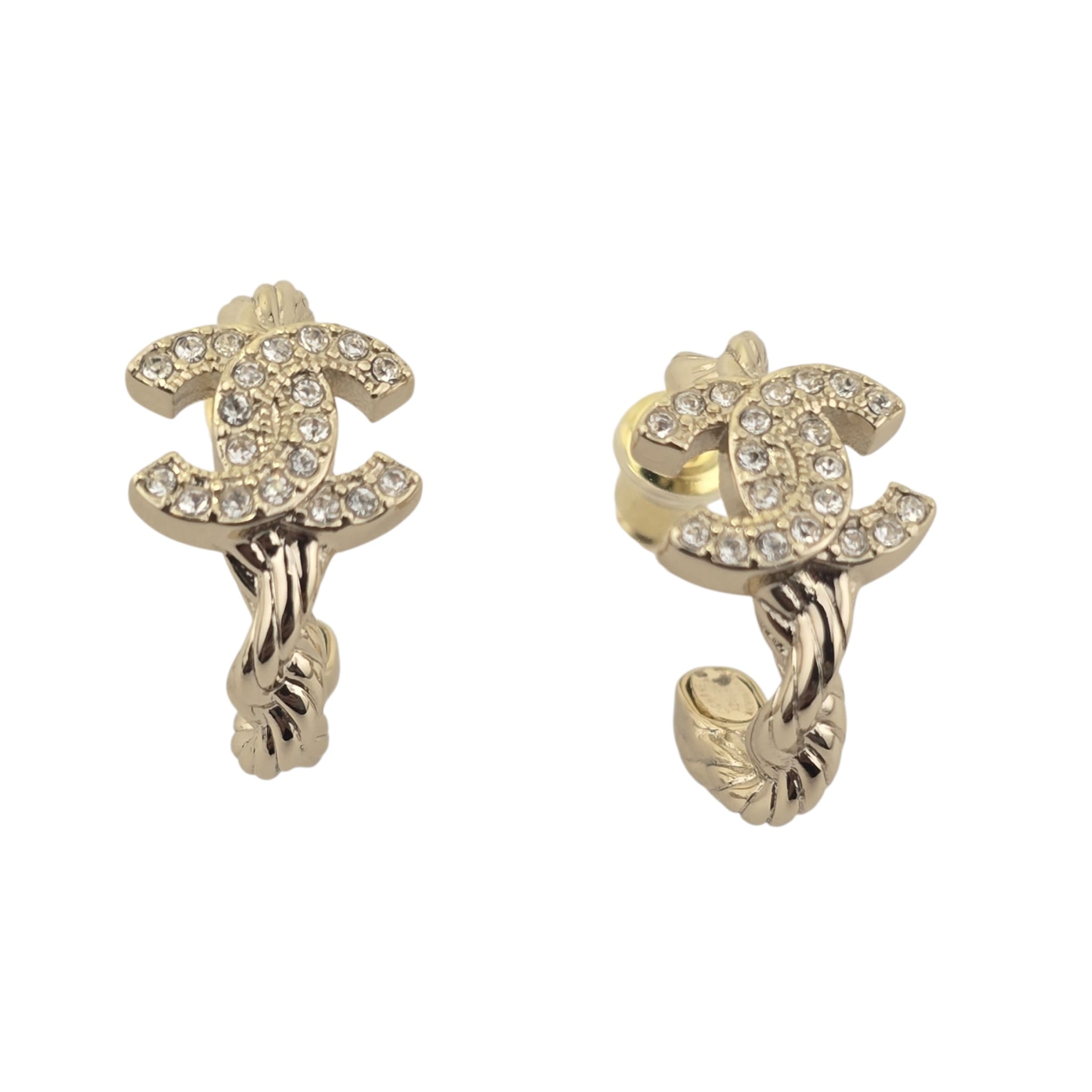 Chanel CC Gold Hoop Earrings 2026 CHANEL