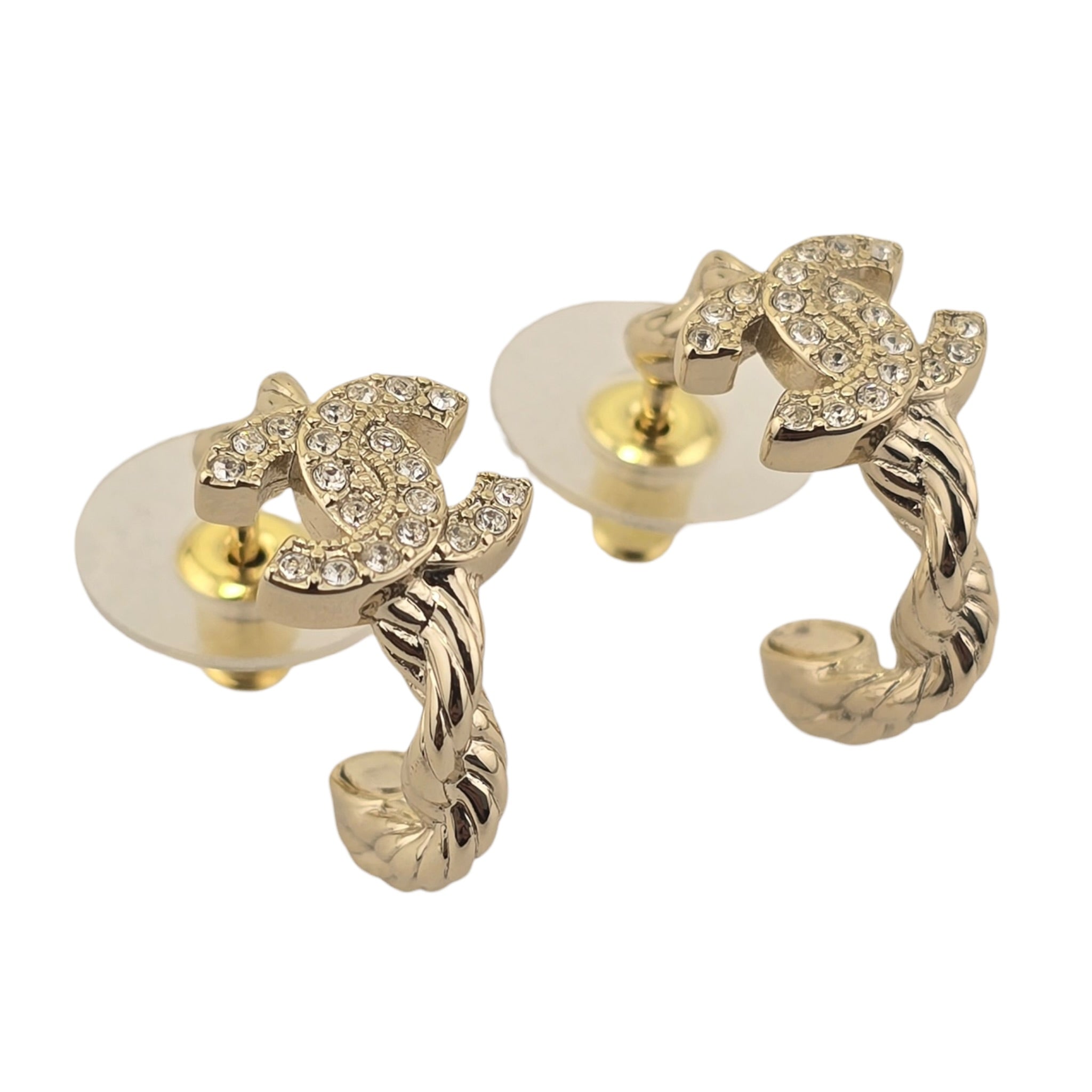 Chanel CC Gold Hoop Earrings 2026 CHANEL