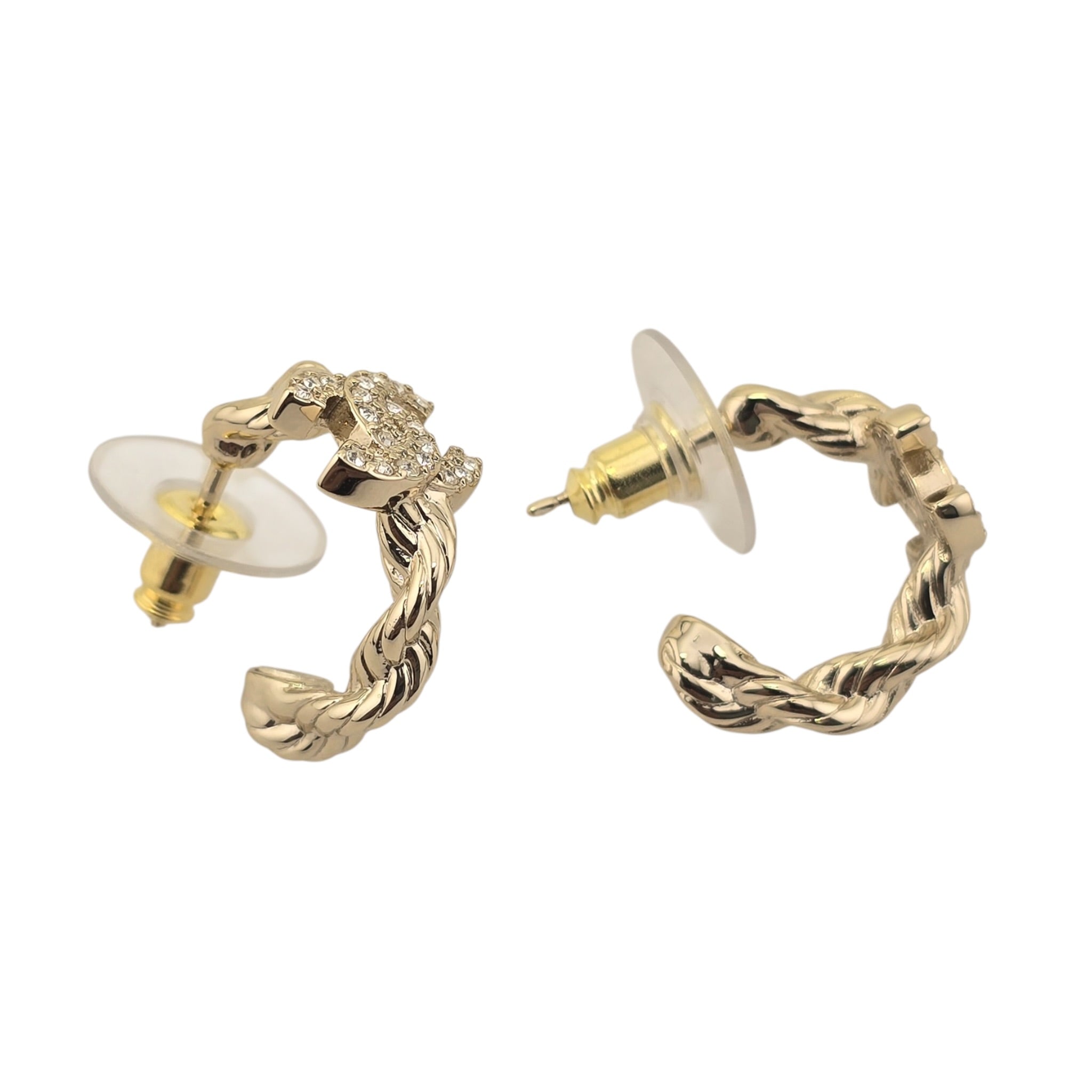 Chanel CC Gold Hoop Earrings 2026 CHANEL