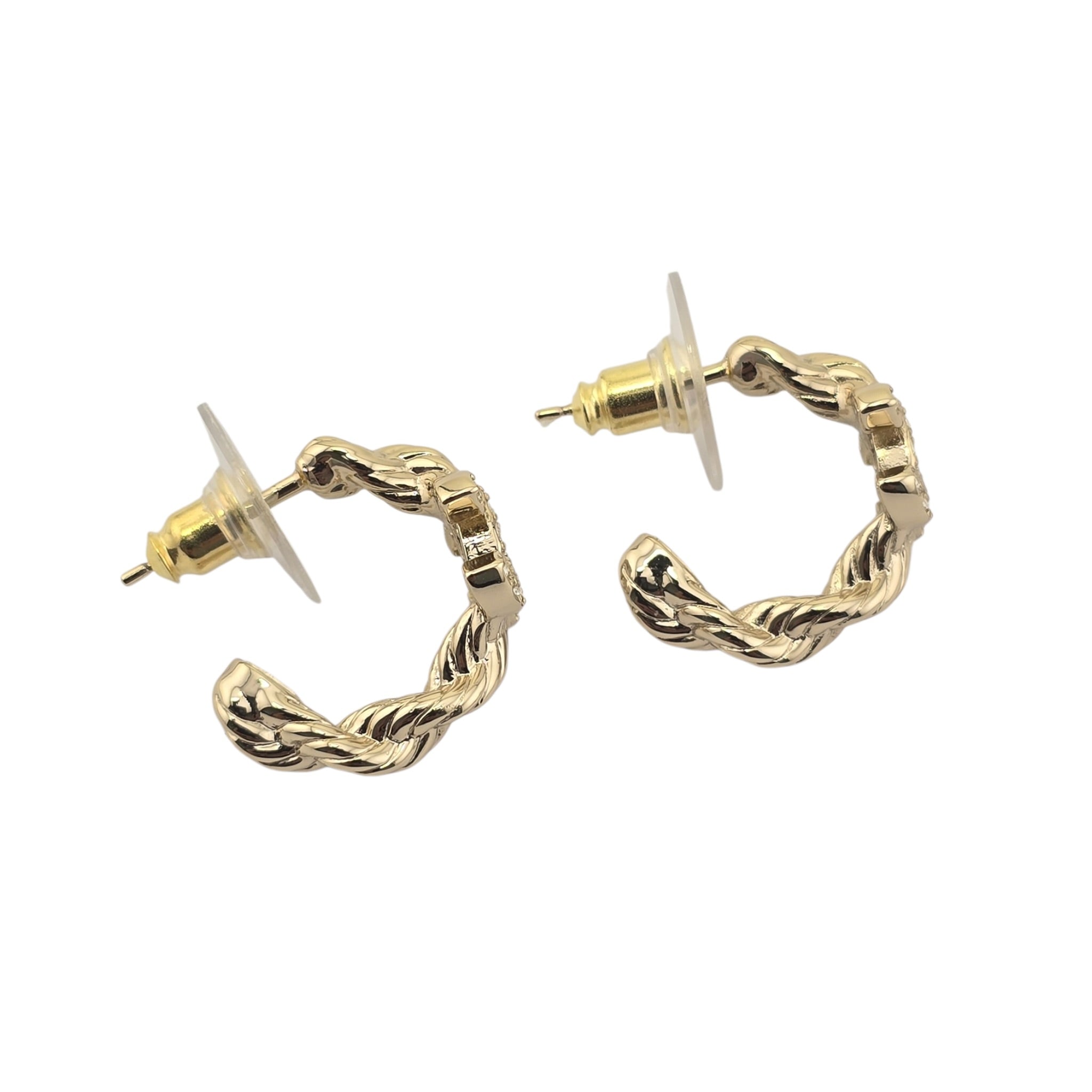 Chanel CC Gold Hoop Earrings 2026 CHANEL