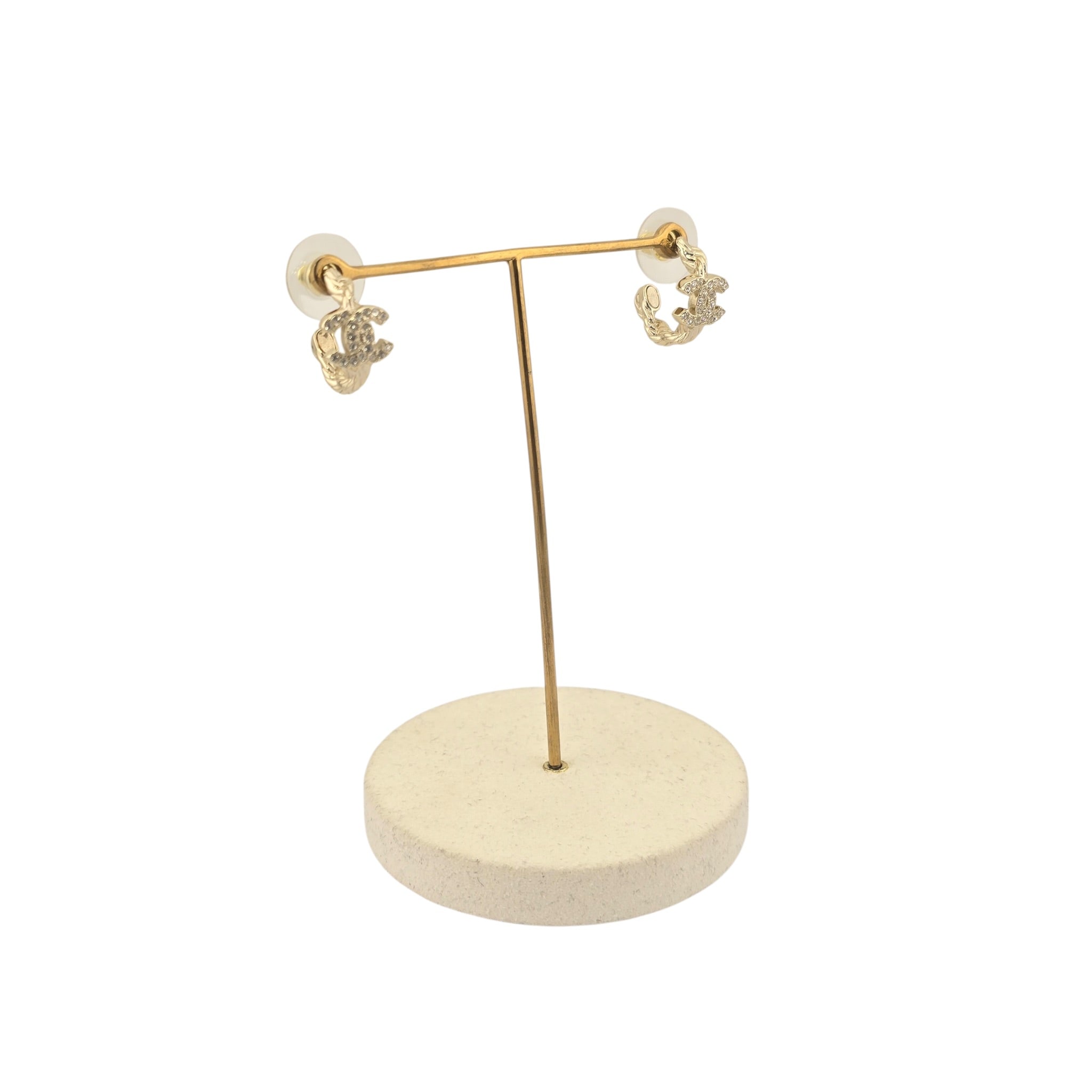 Chanel CC Gold Hoop Earrings 2026 CHANEL
