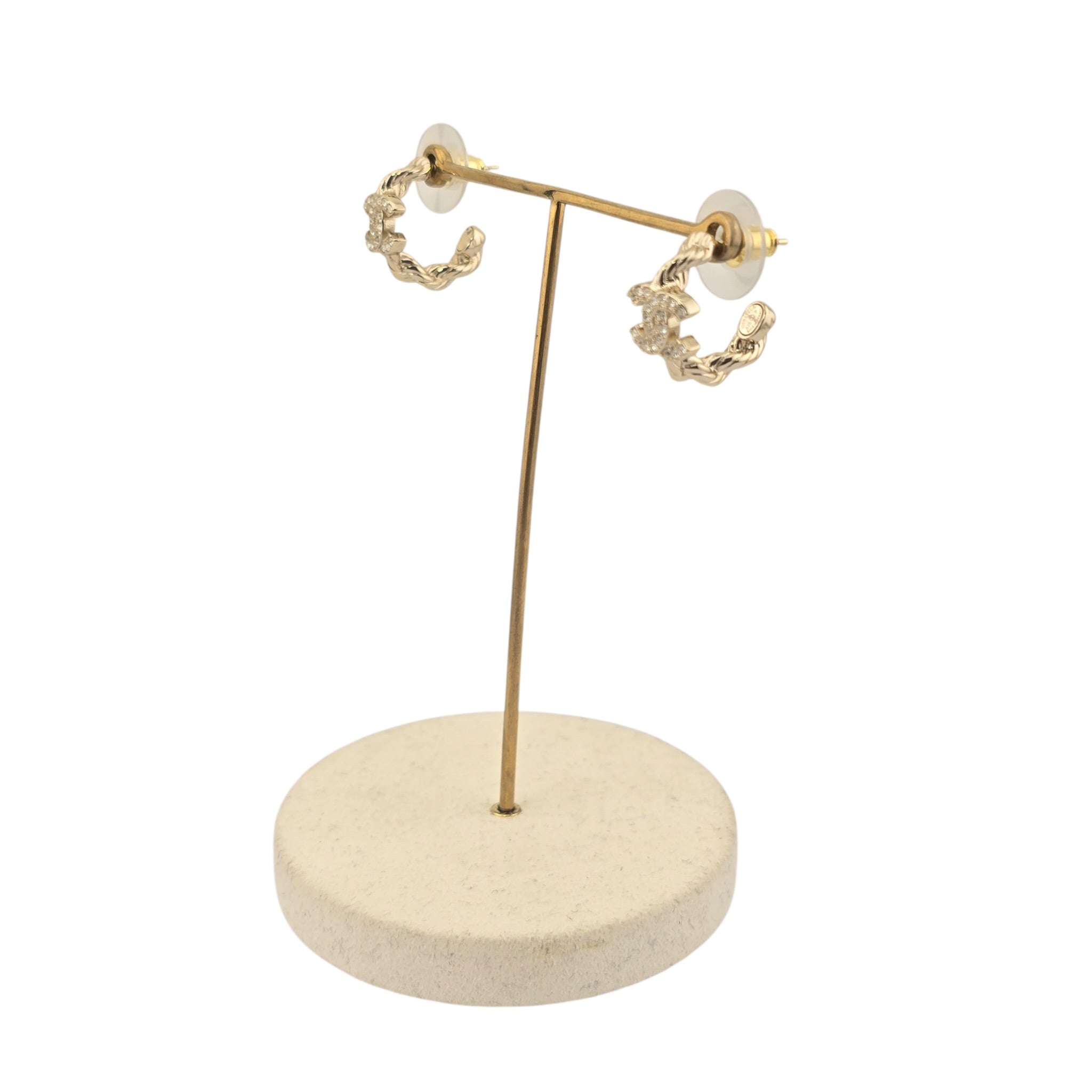 Chanel CC Gold Hoop Earrings 2026 CHANEL