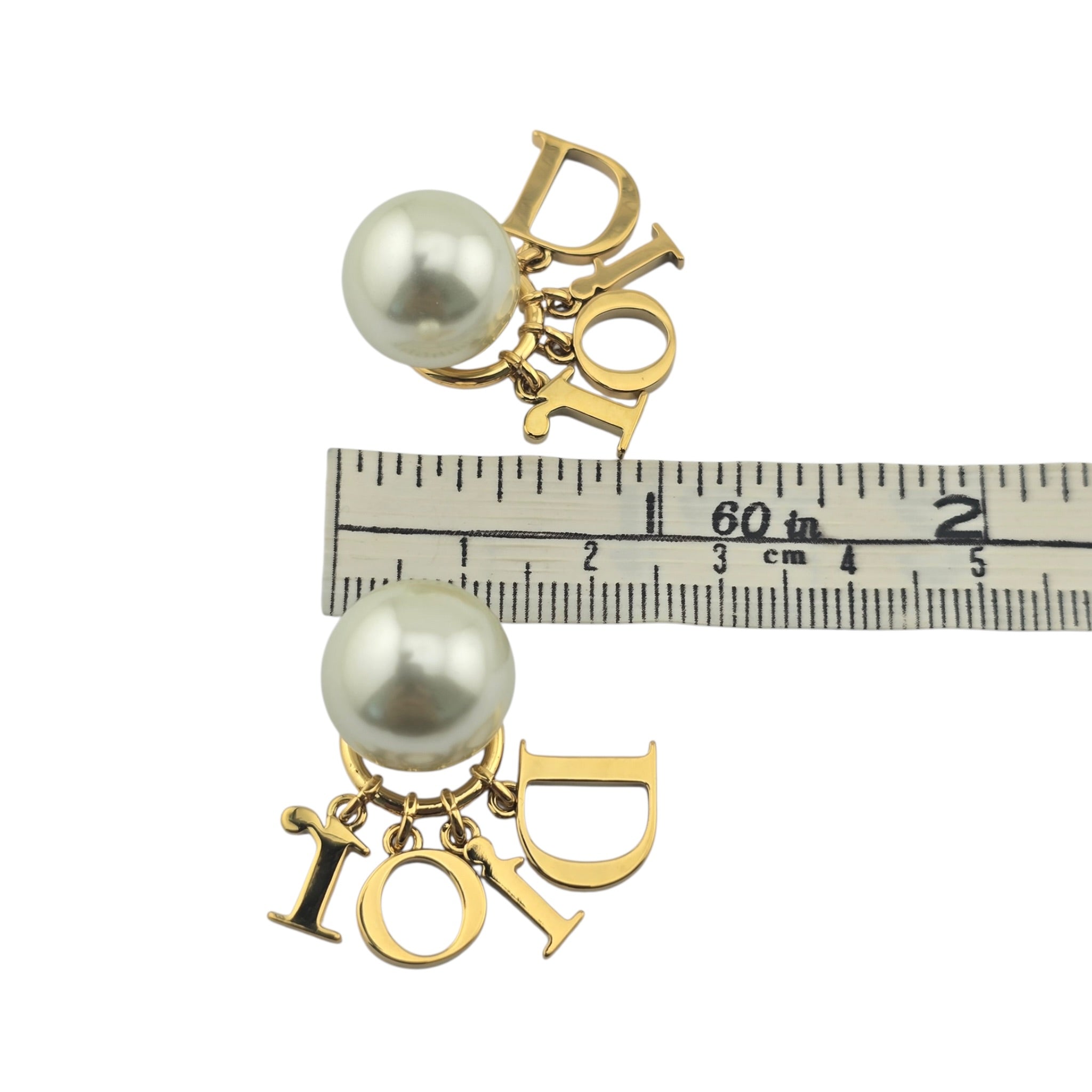 Christian Dior Tribales Faux Pearl Crystal Earrings DIOR