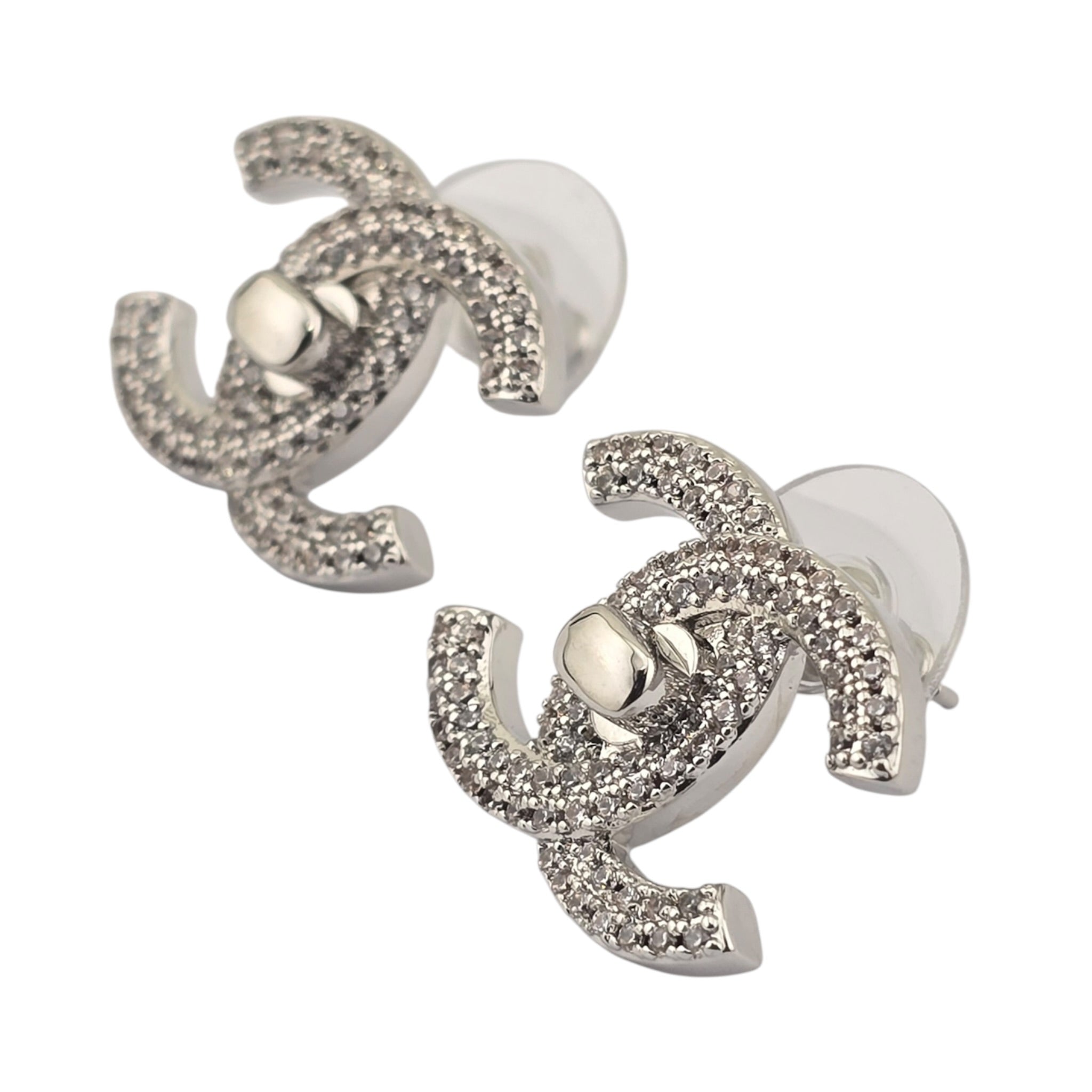 Chanel CC Crystal Turnlock Stud Earrings 2022 CHANEL