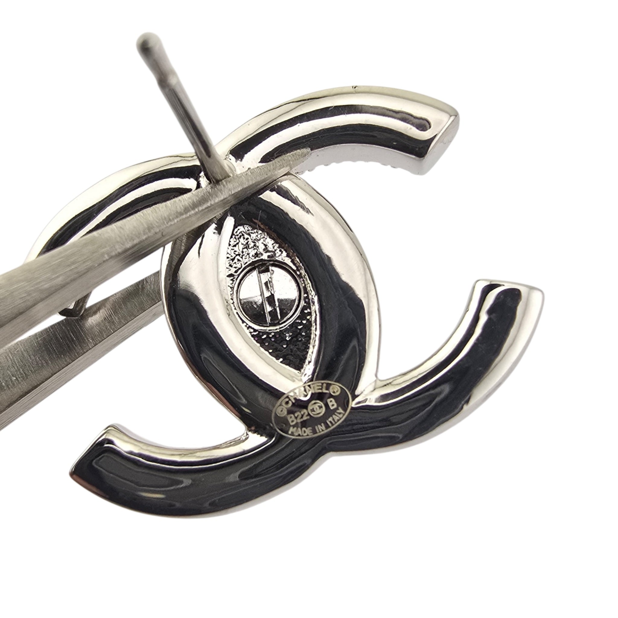 Chanel CC Crystal Turnlock Stud Earrings 2022 CHANEL